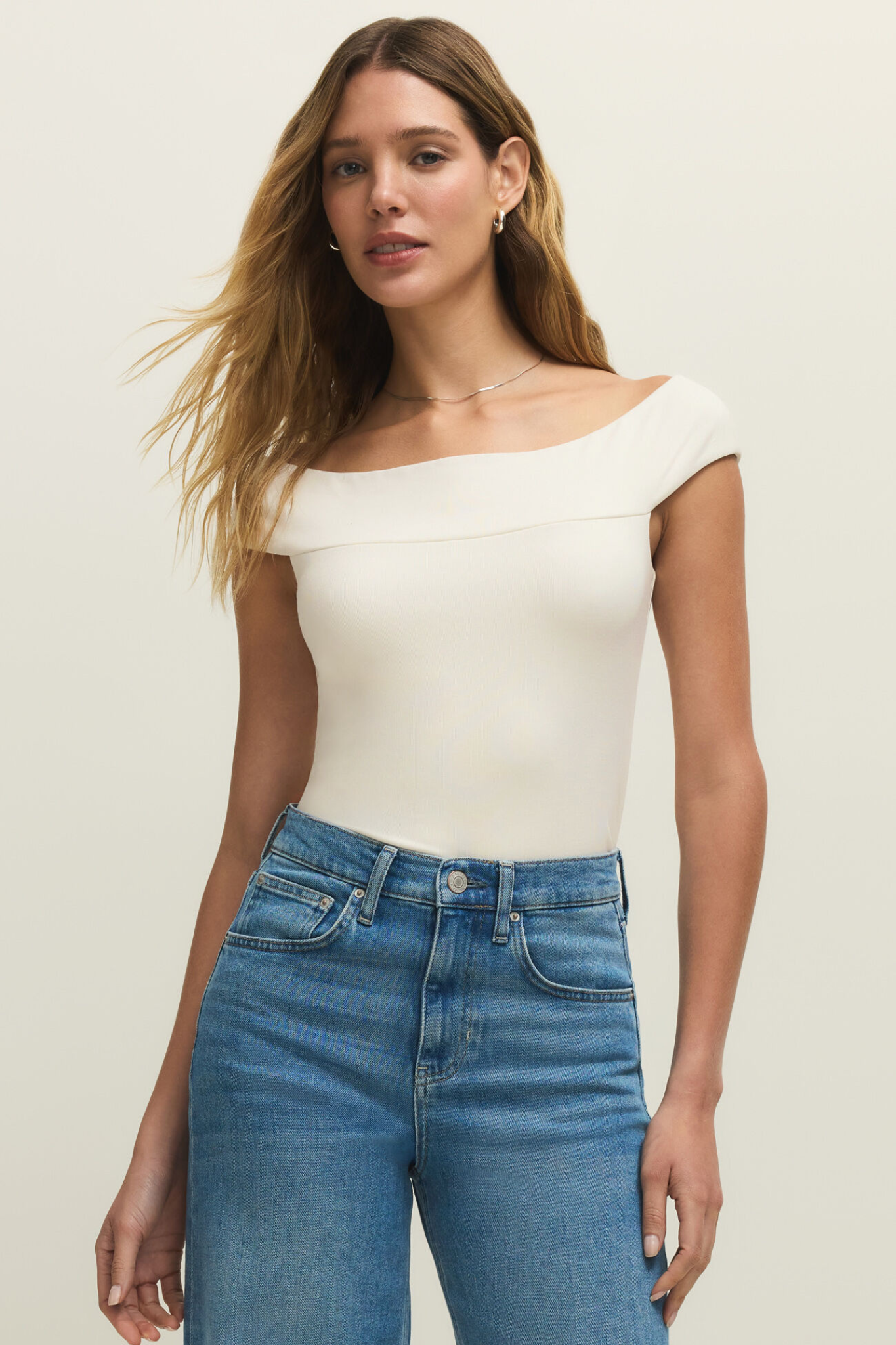 Second Skin Cloud Off Shoulder Top