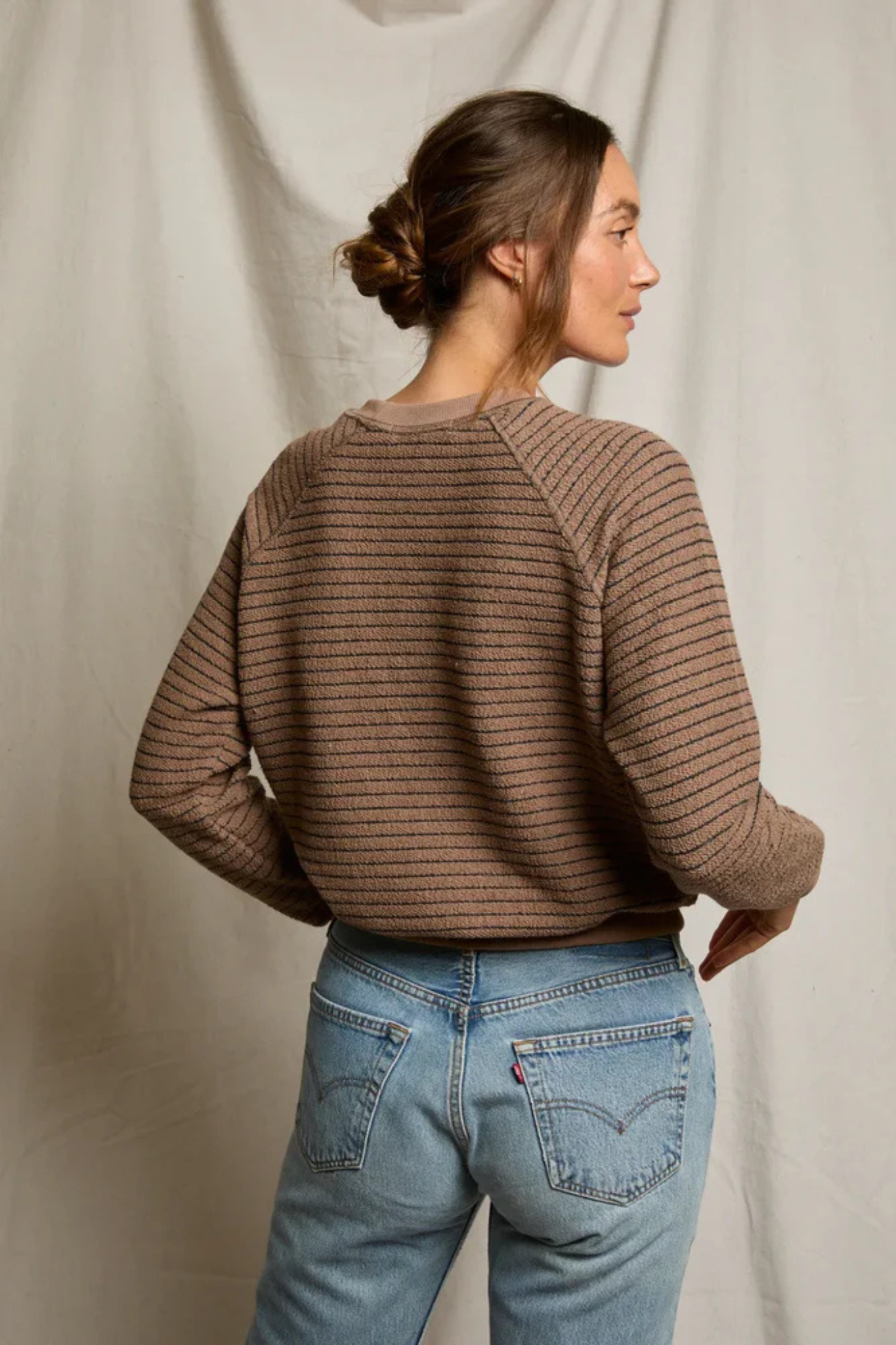 Alexi Mocha Stripe Pullover