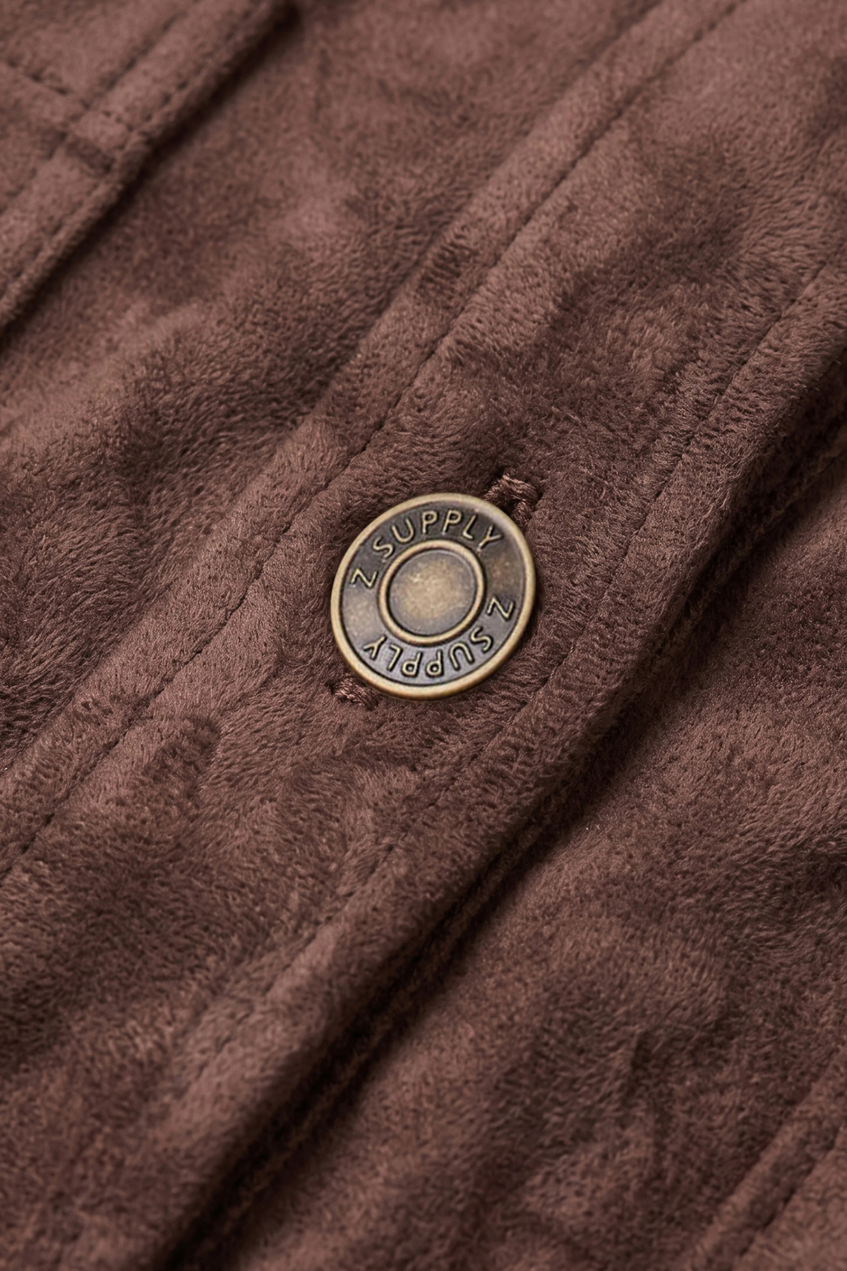 All Day Dark Chocolate Cropped Suede Jacket