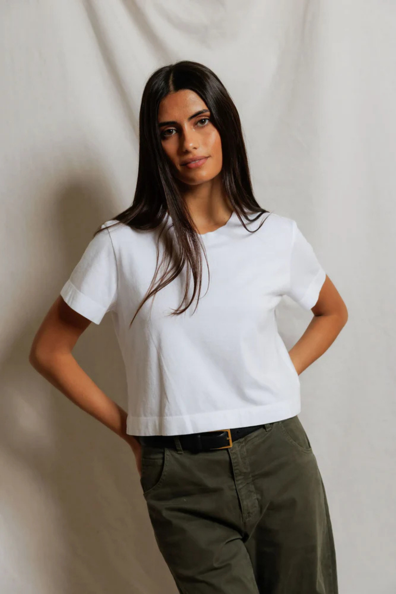 Cher White Crew Tee