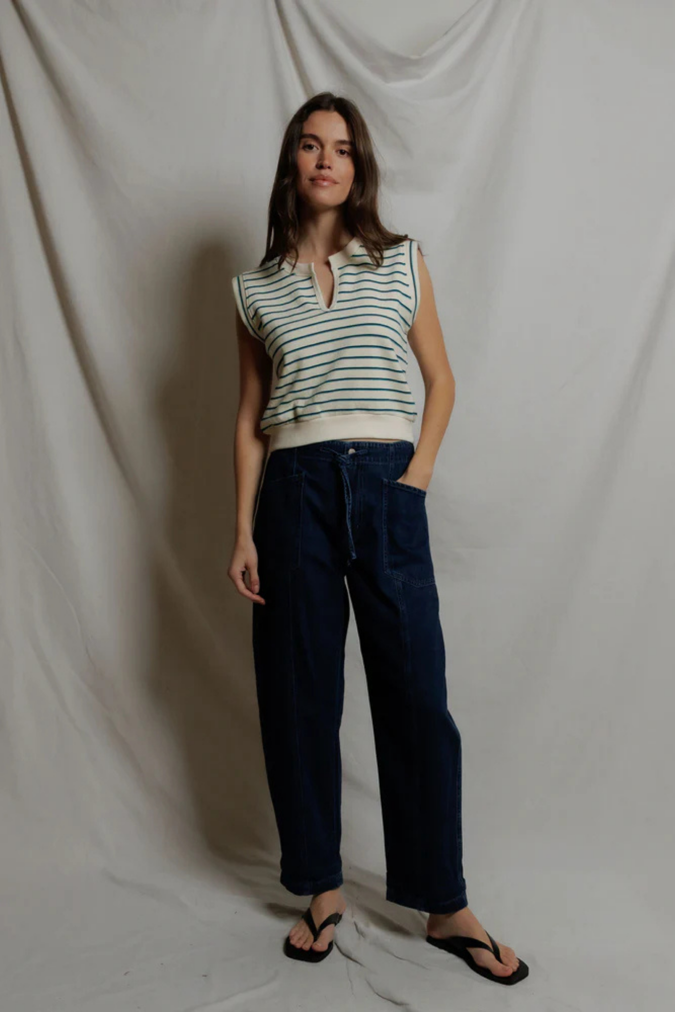 Sloane Blue Stripe Top