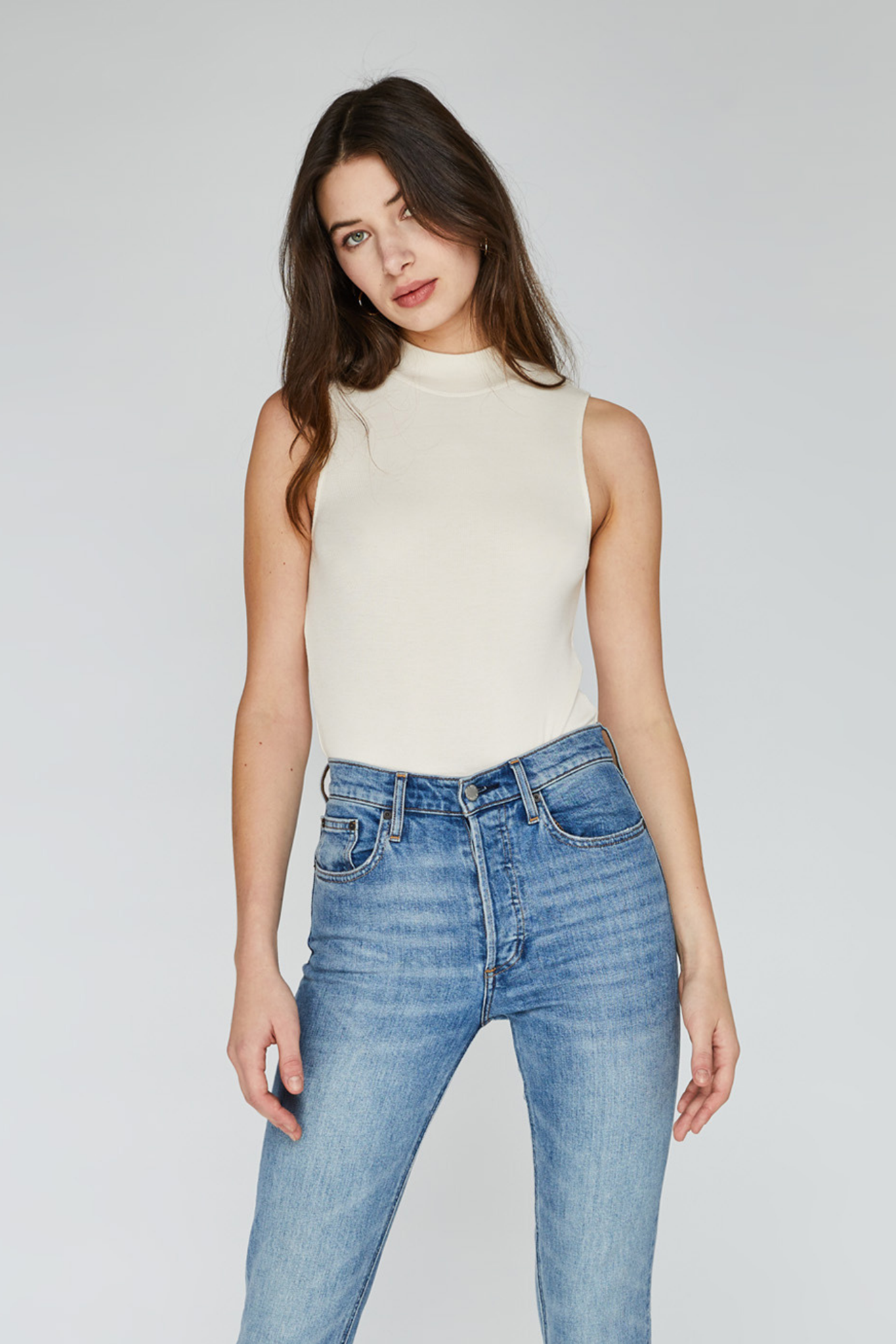 Salma Cream Tank Bodysuit