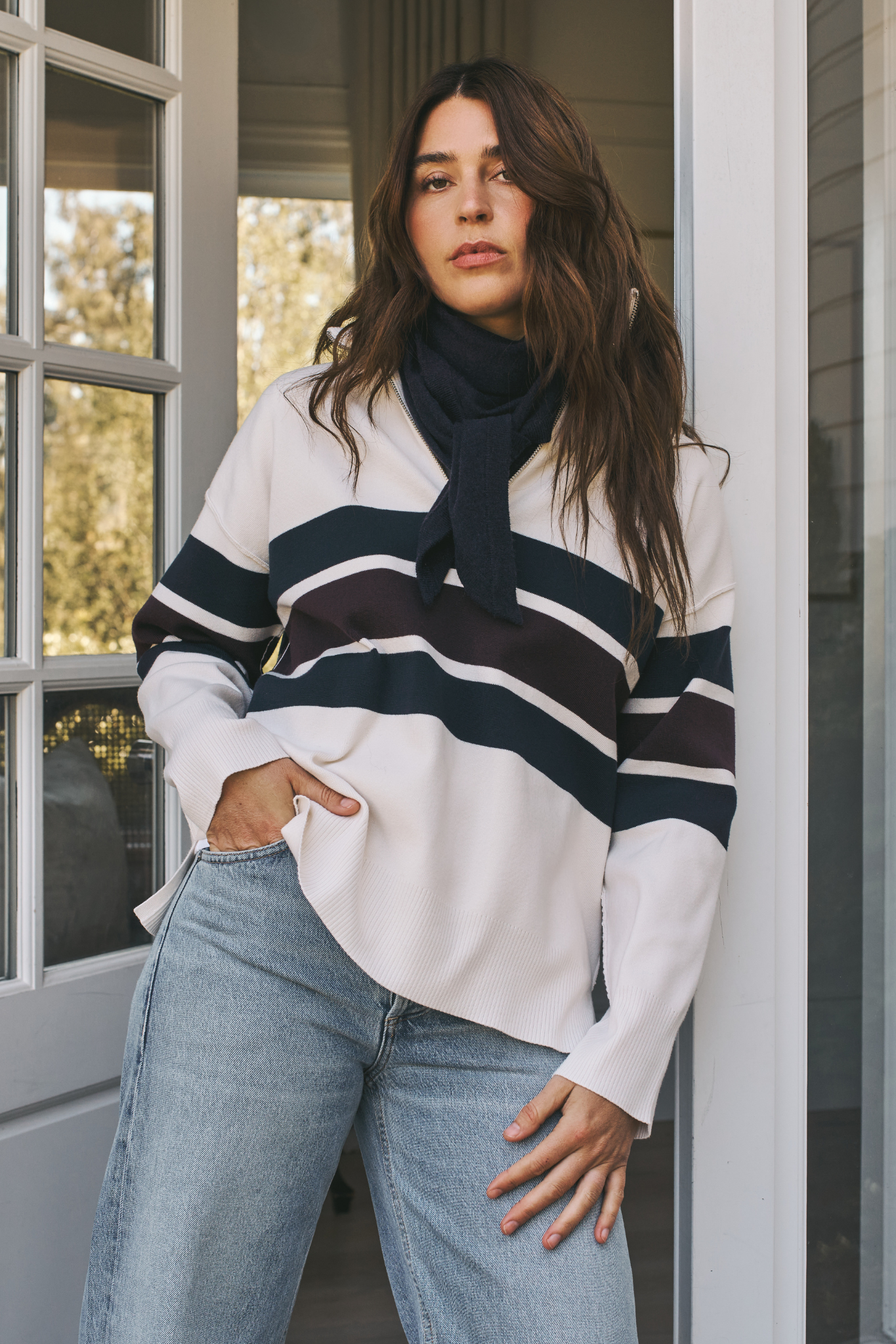 Idris Stripe Pullover