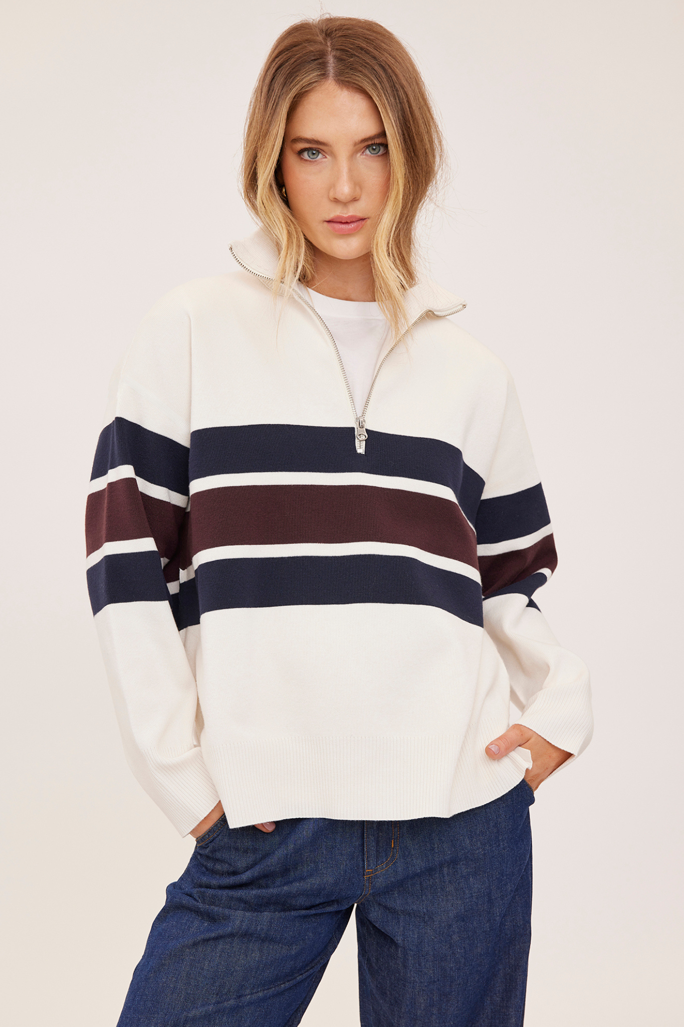 Idris Stripe Pullover