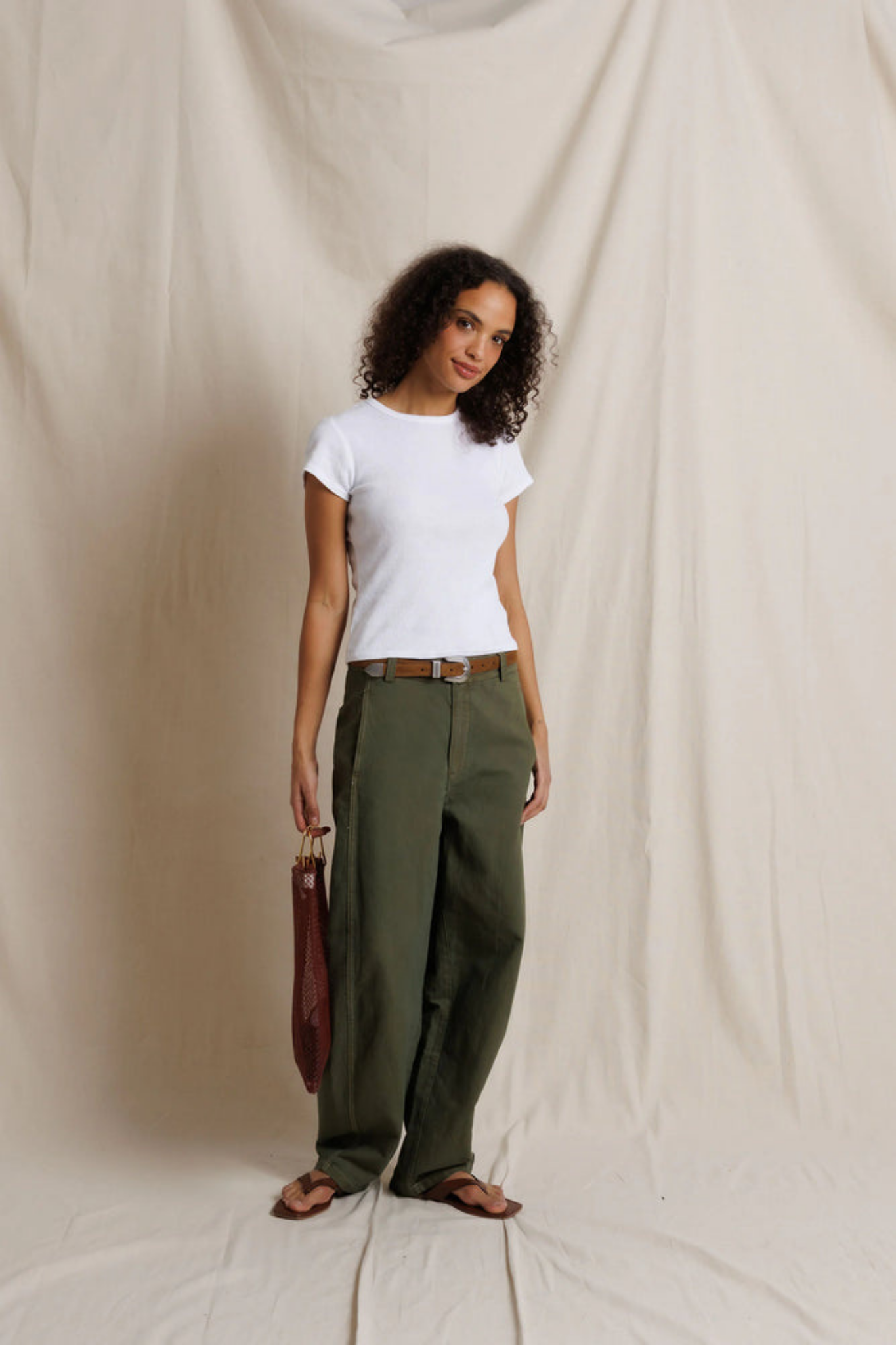 Macy White Crew Tee