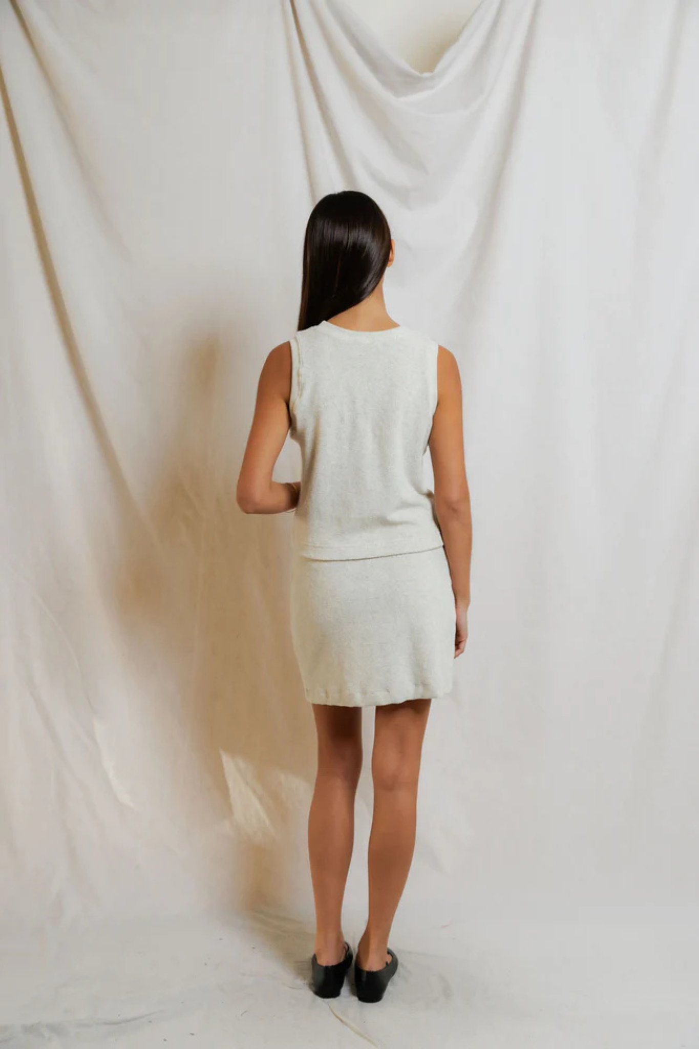 Esther Oatmeal Loop Terry Tank