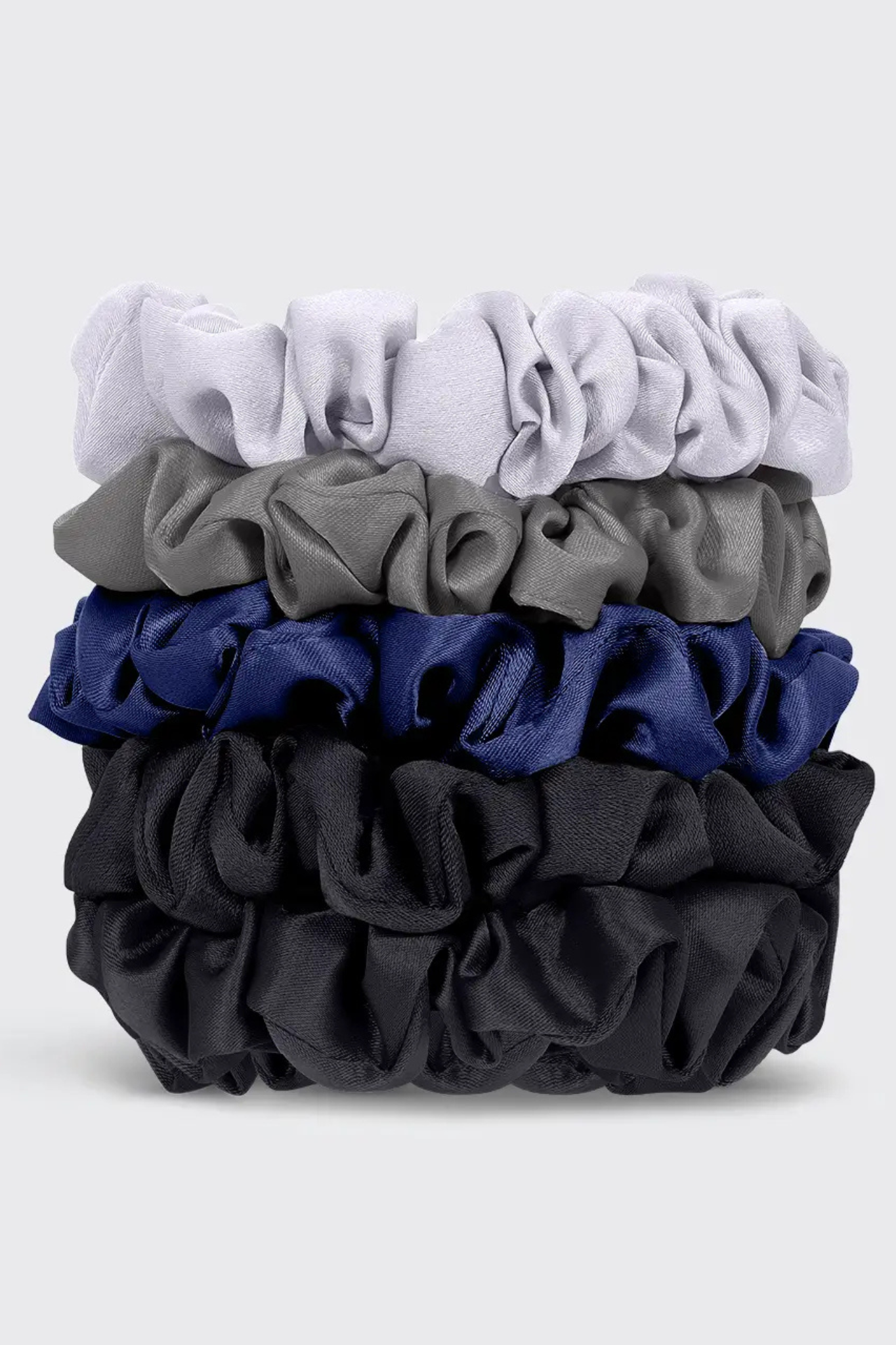 Midnight Petite Satin Scrunchies