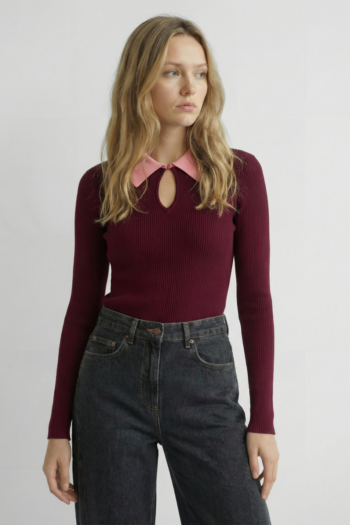 Clash Wine Knit Polo