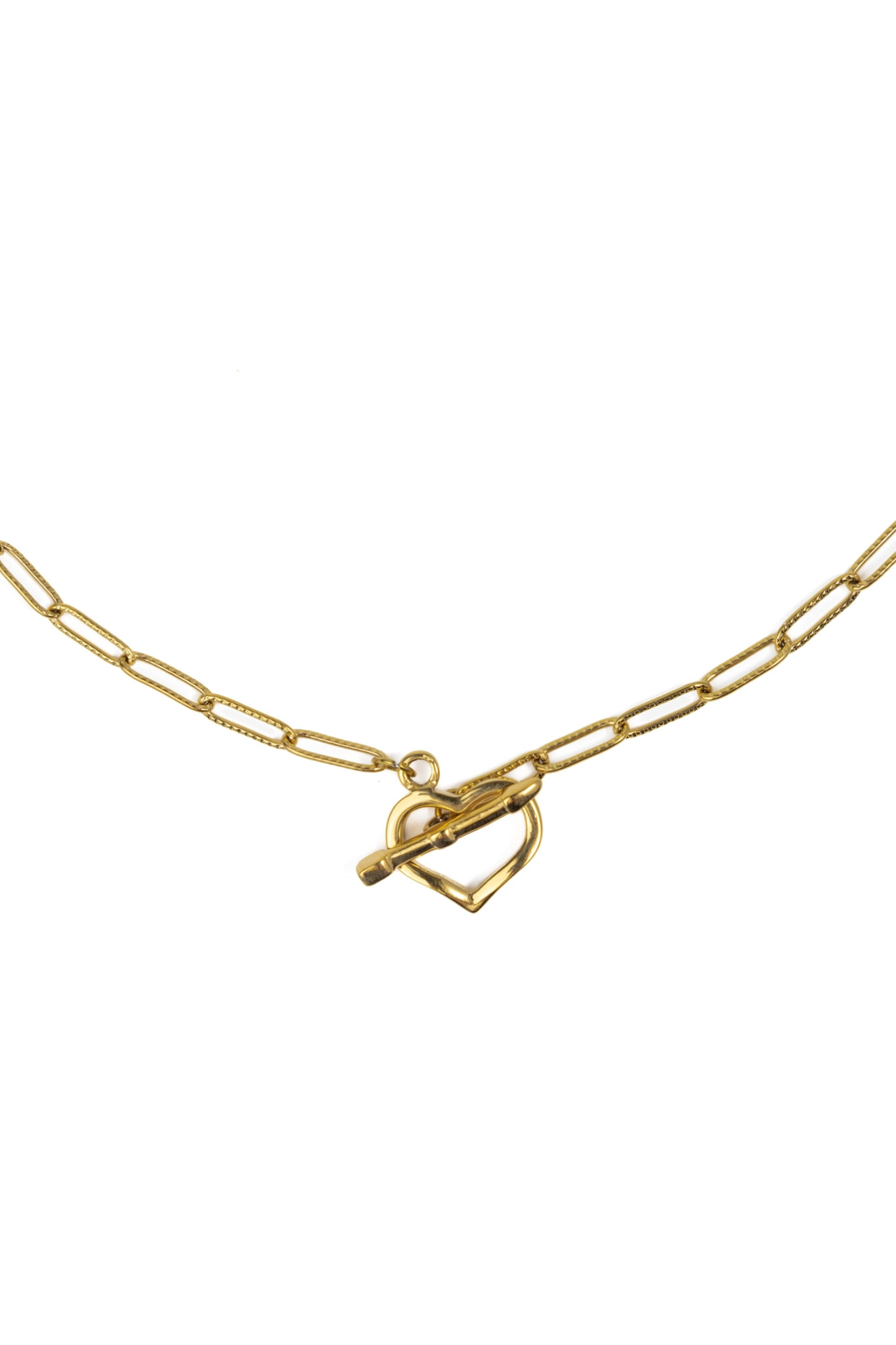 Gold Heart Toggle Necklace
