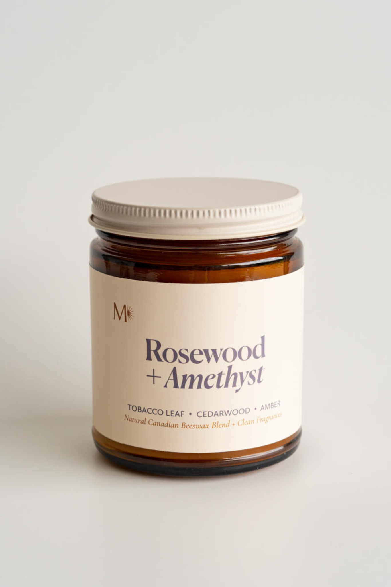 Rosewood + Amethyst Candle