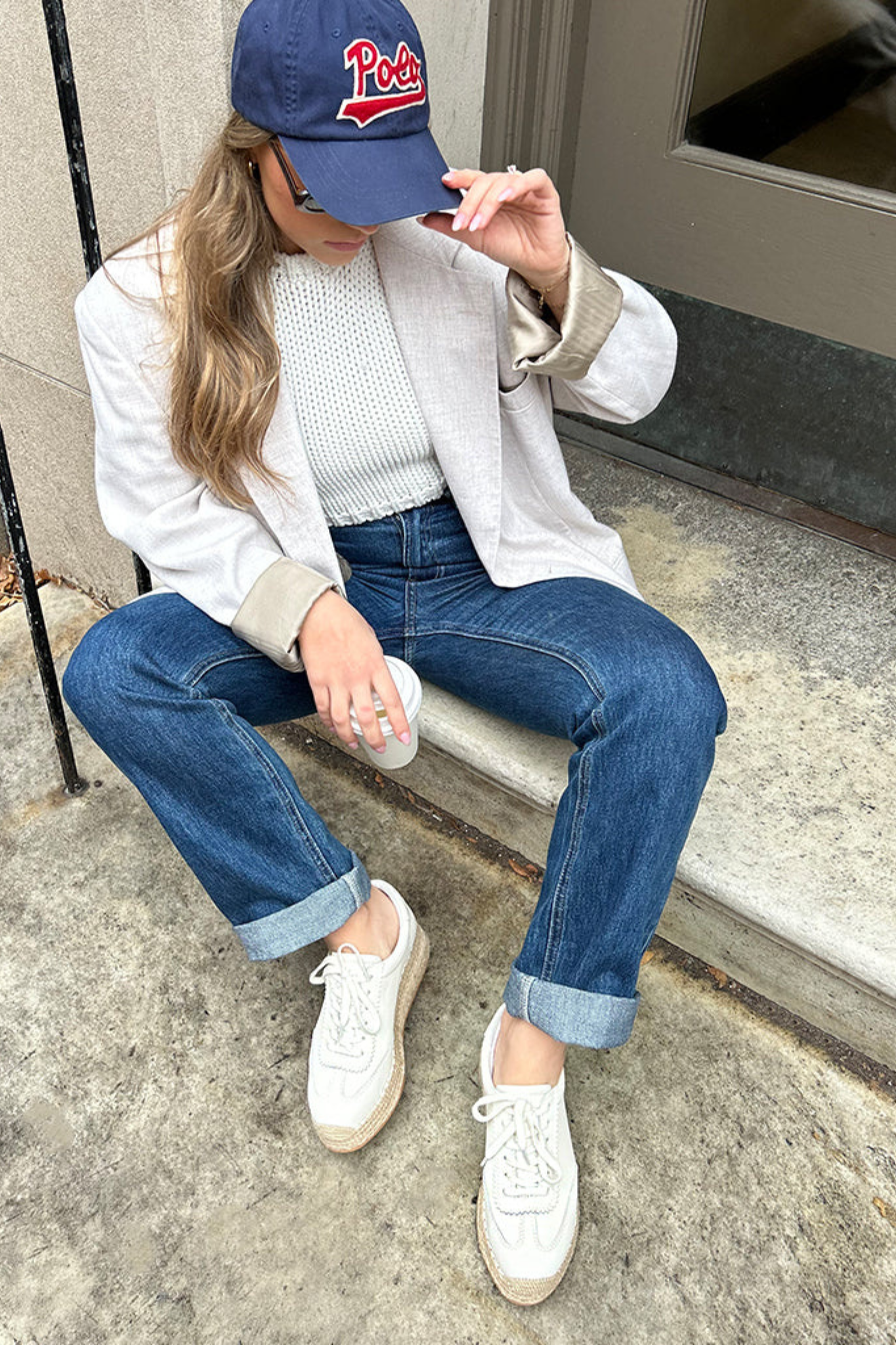 Jaja White Leather Sneaker