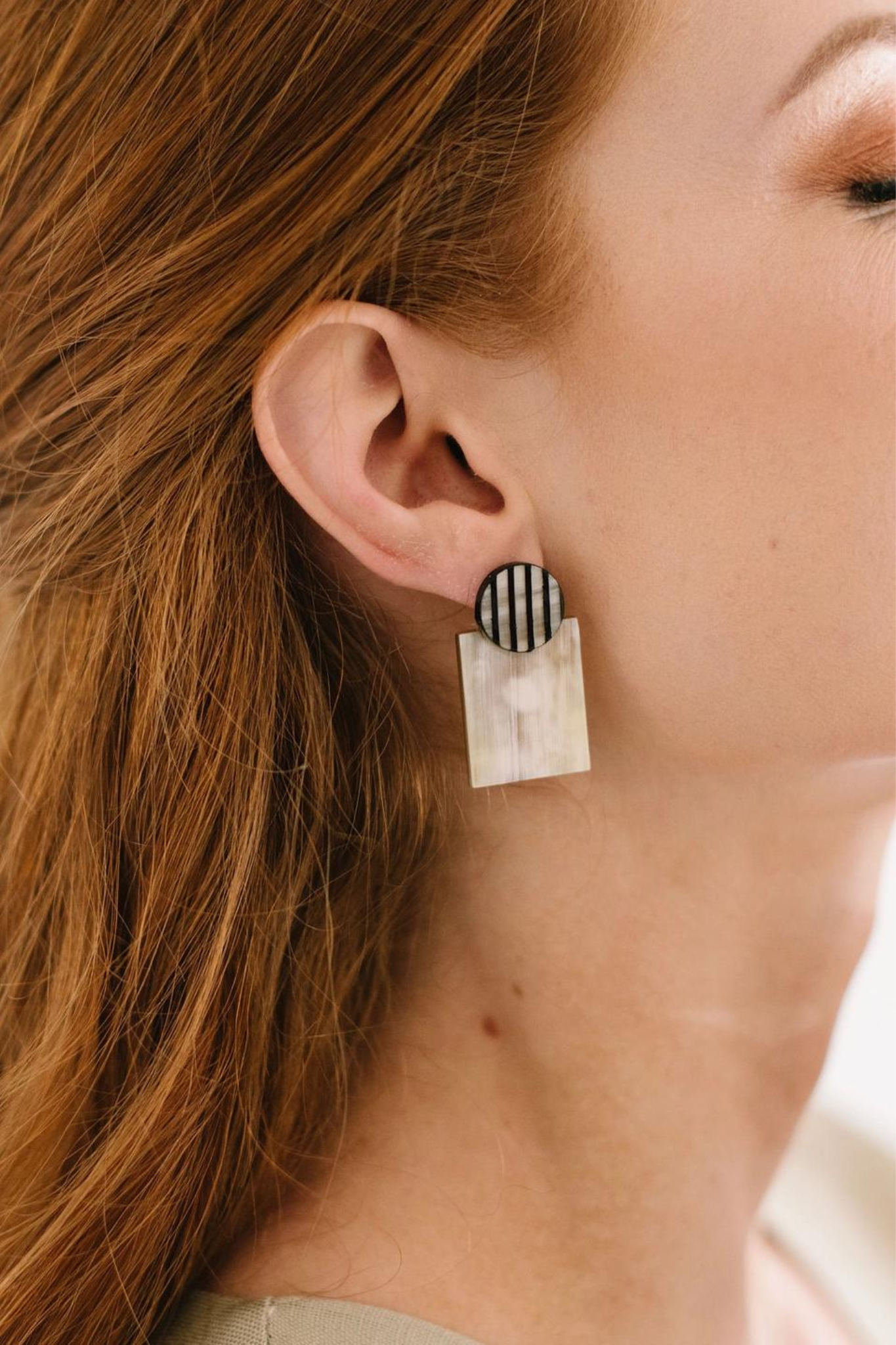 Tuxedo Stripe Post Earrings