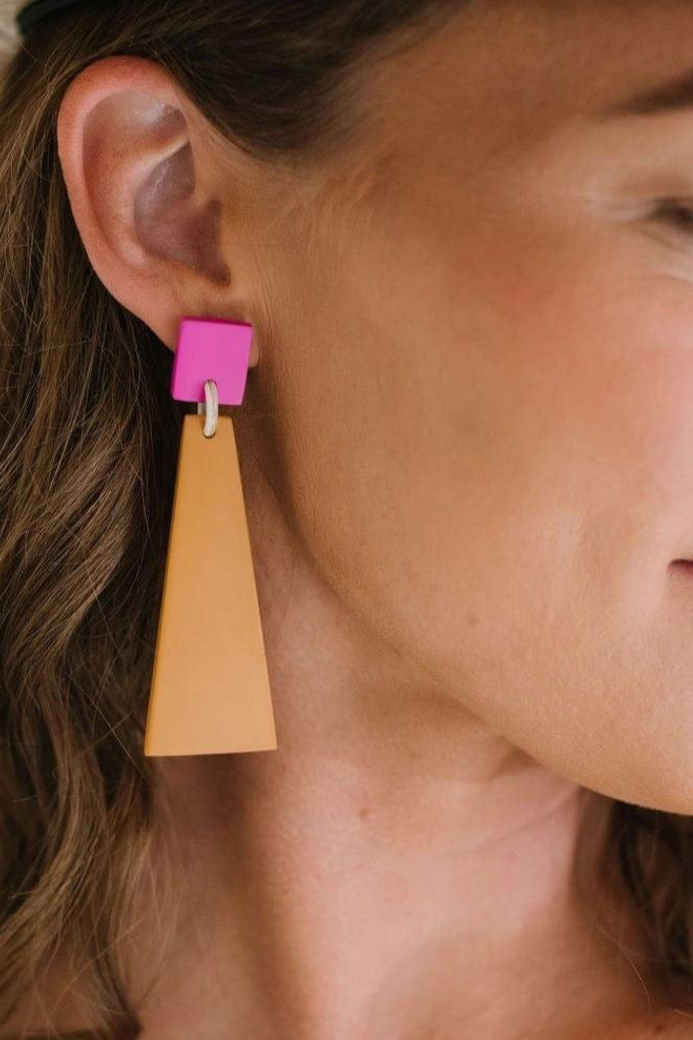 Terracotta Shield Earrings