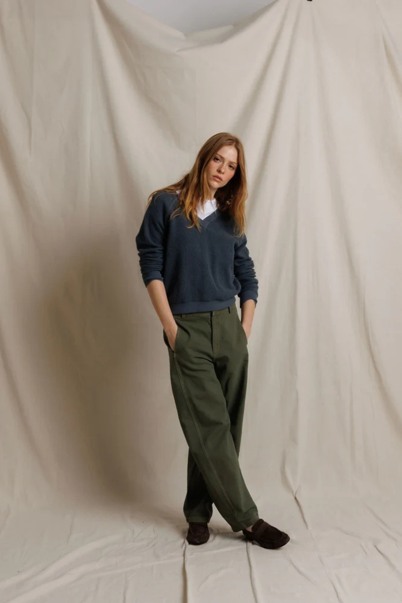 Zuri Turbulence Reverse V-Neck Pullover