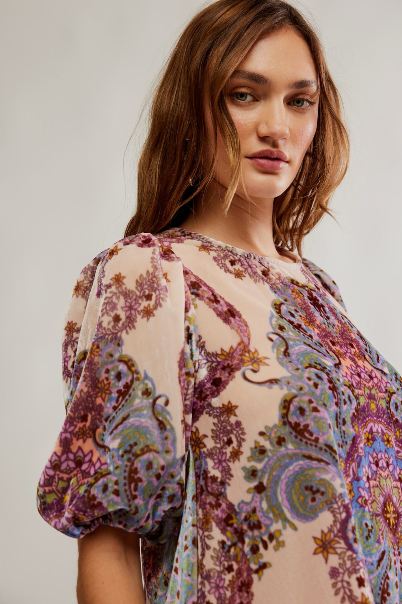 Maye Printed Velvet Tunic