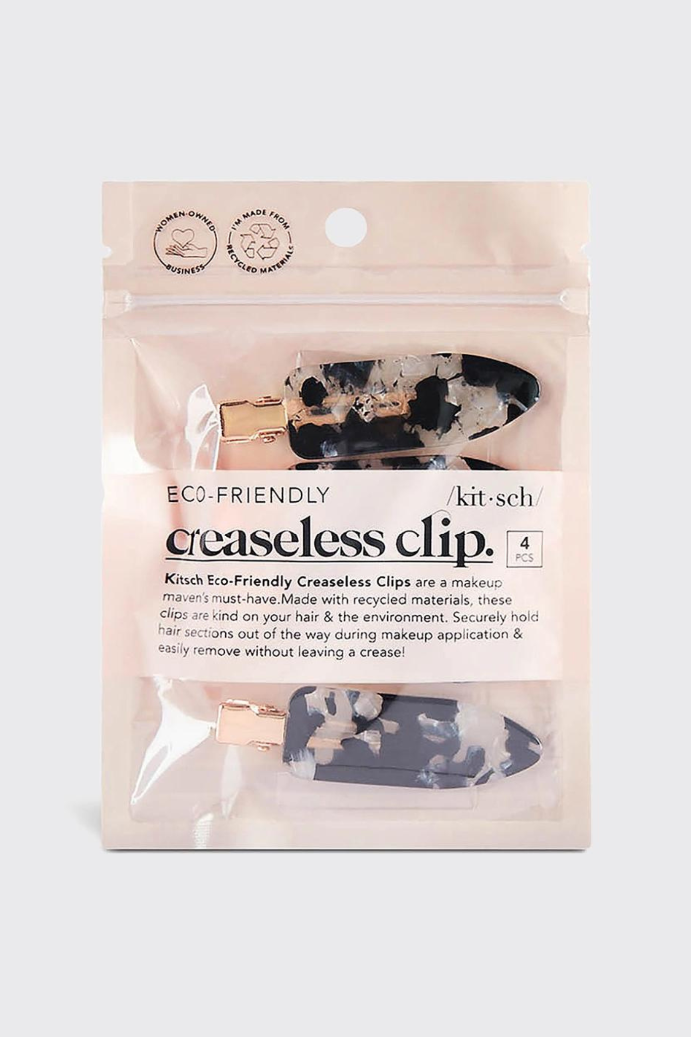 Black Terrazzo Creaseless Clips (4pc)