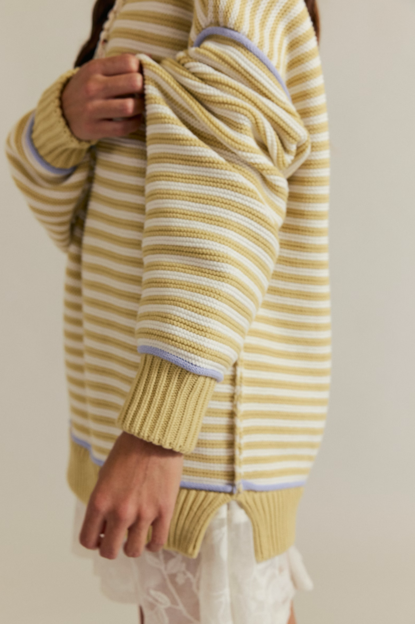 Asher Sand Stripe Pullover