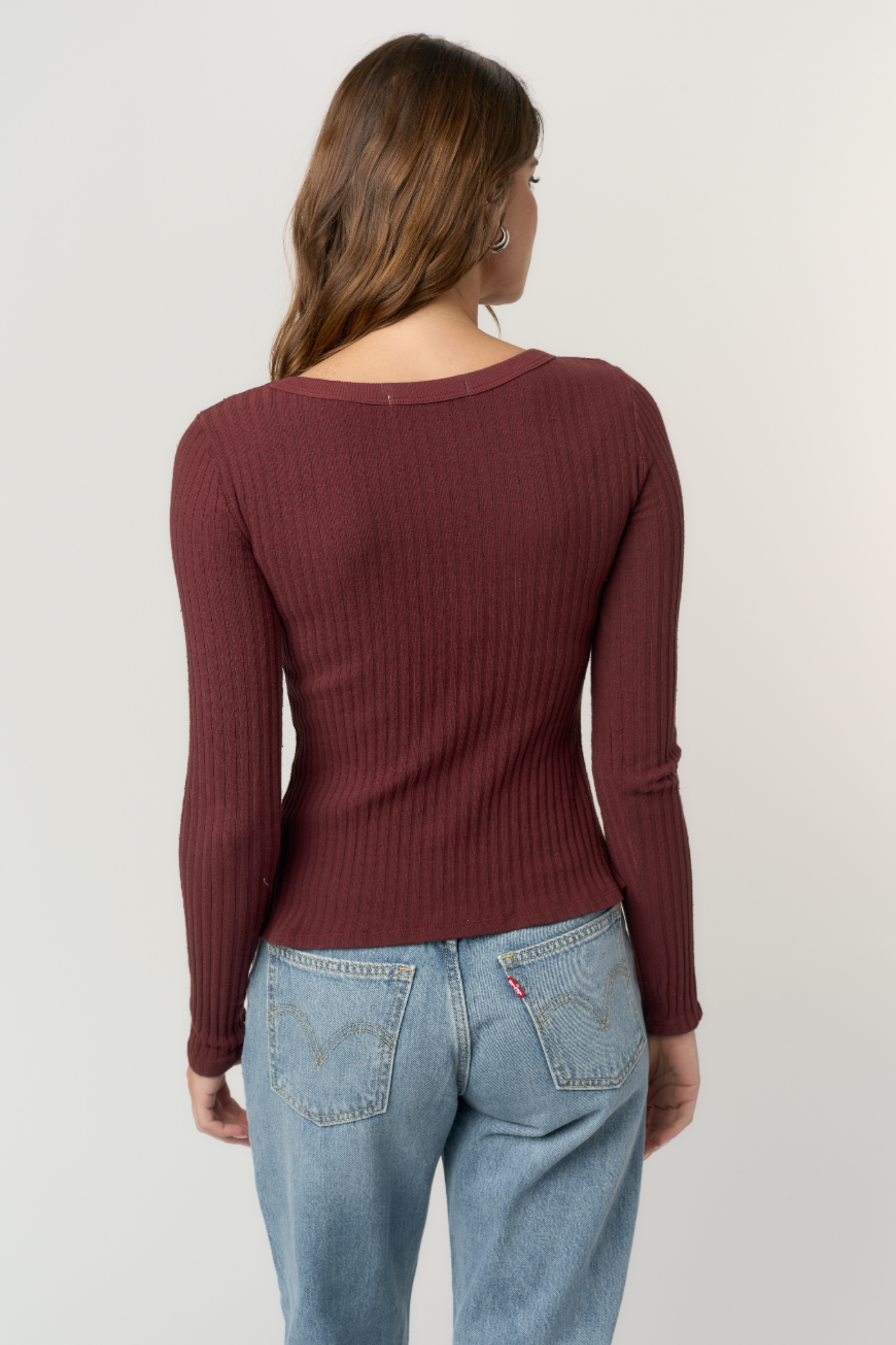 What's The Scoop Burgundy Top