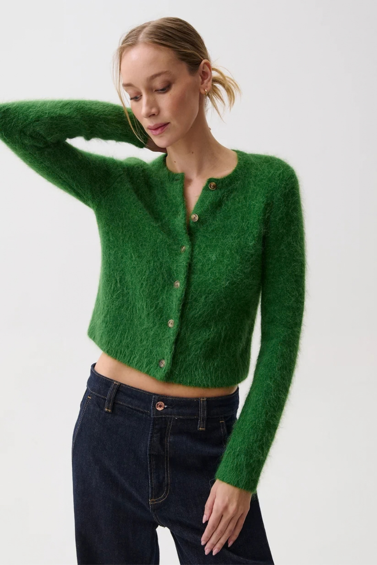 Yara Vivid Moss Cardigan