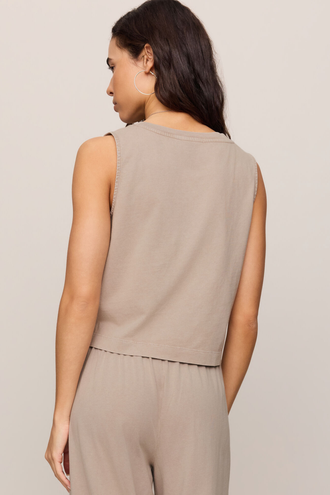 Sloane Stone Gray V-Neck Tank