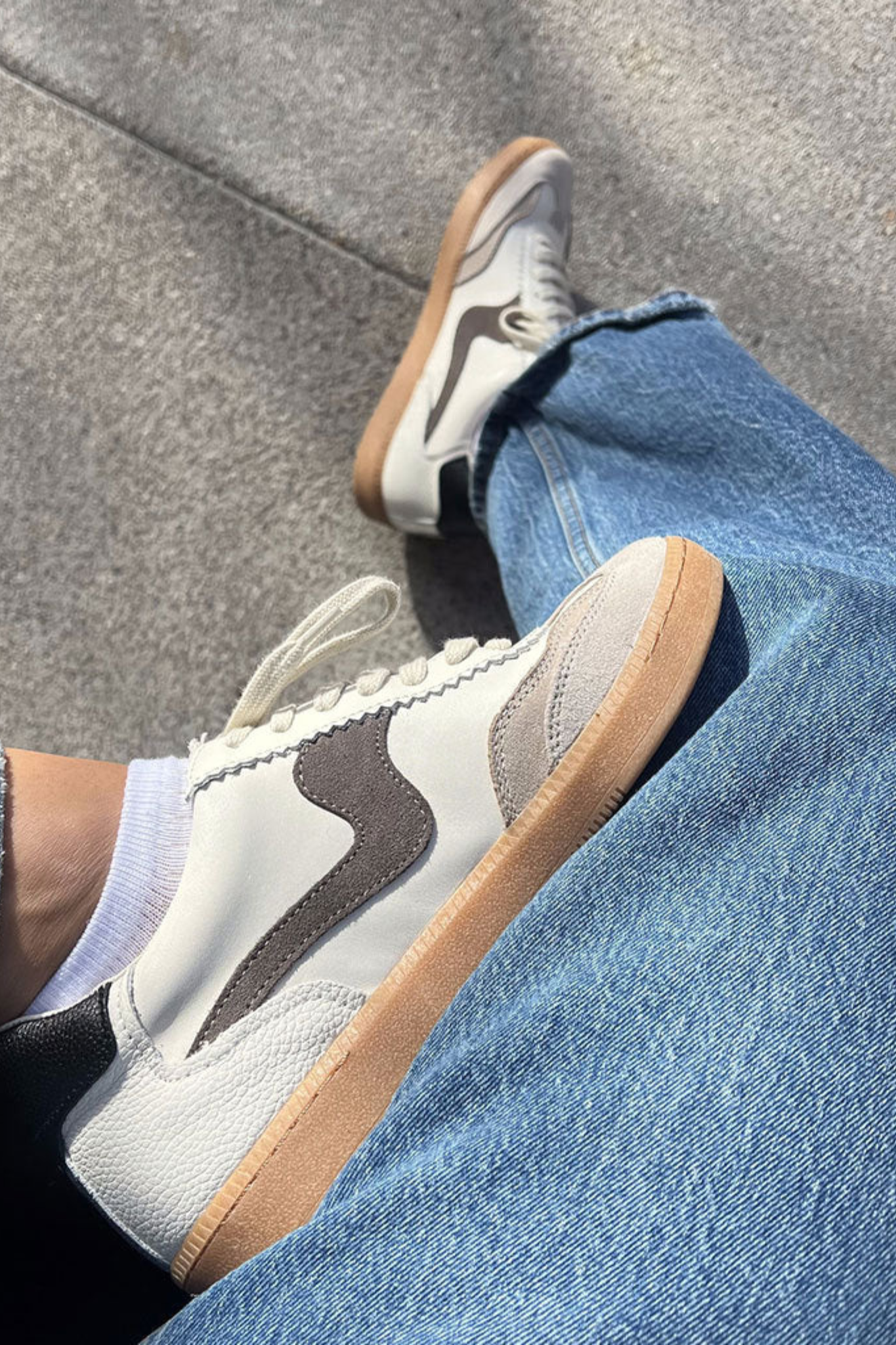 Notice Grey Leather Sneaker - Last One (Size 6)