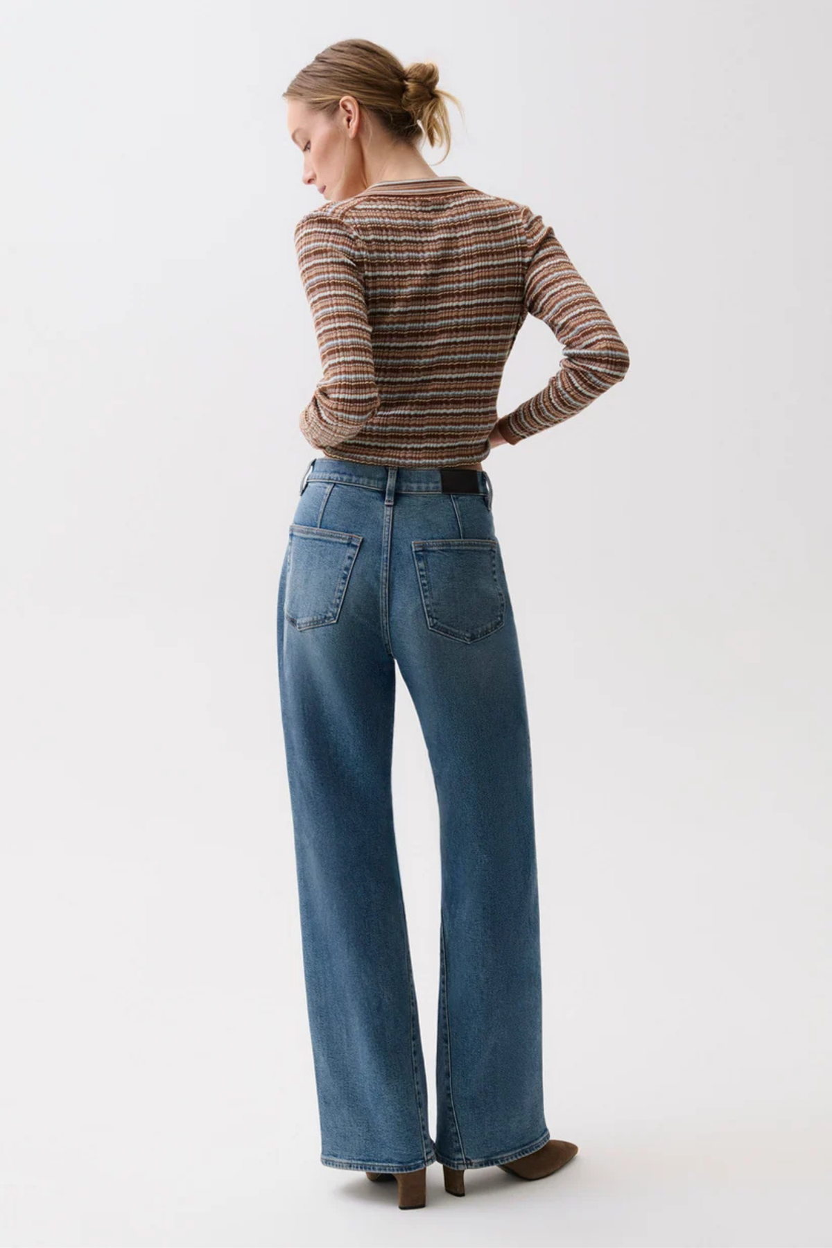 Kyra Eureka High Rise Bowed Wide Leg