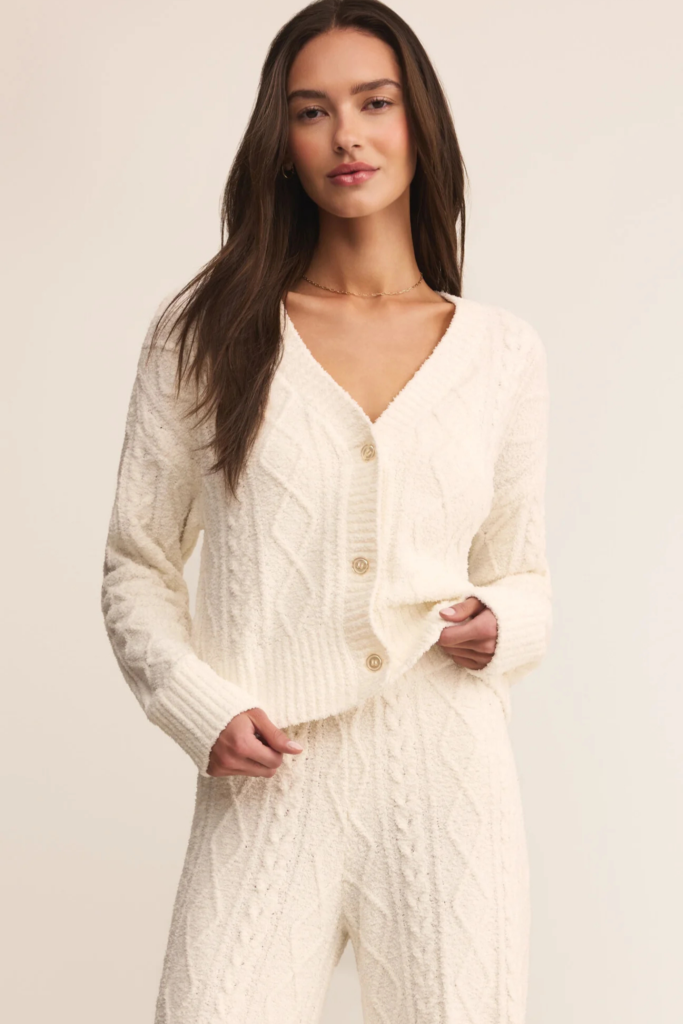 Elsa Vanilla Ice Cable Cardigan