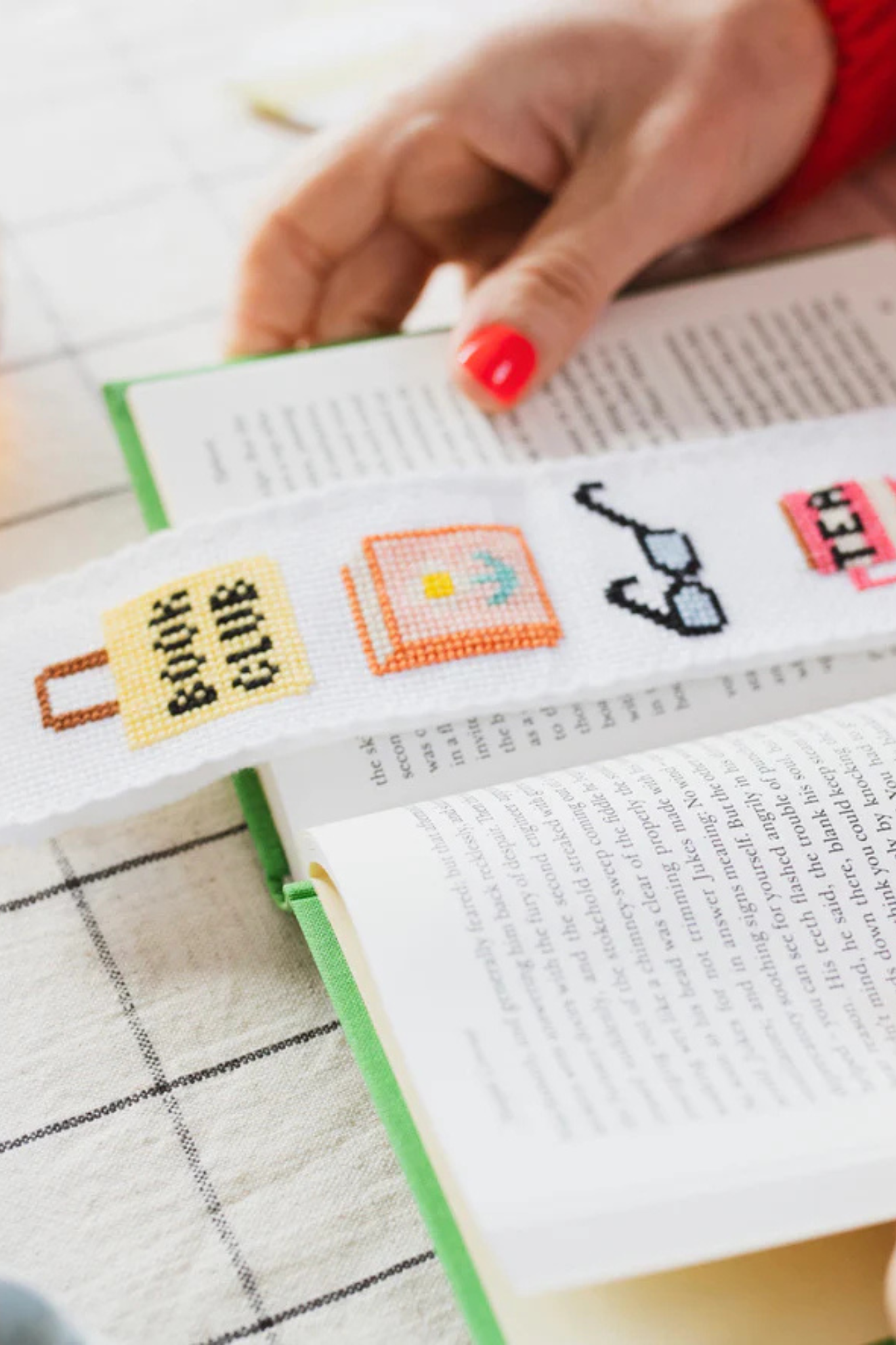Bookish Bookmark Cross Stitch Kit