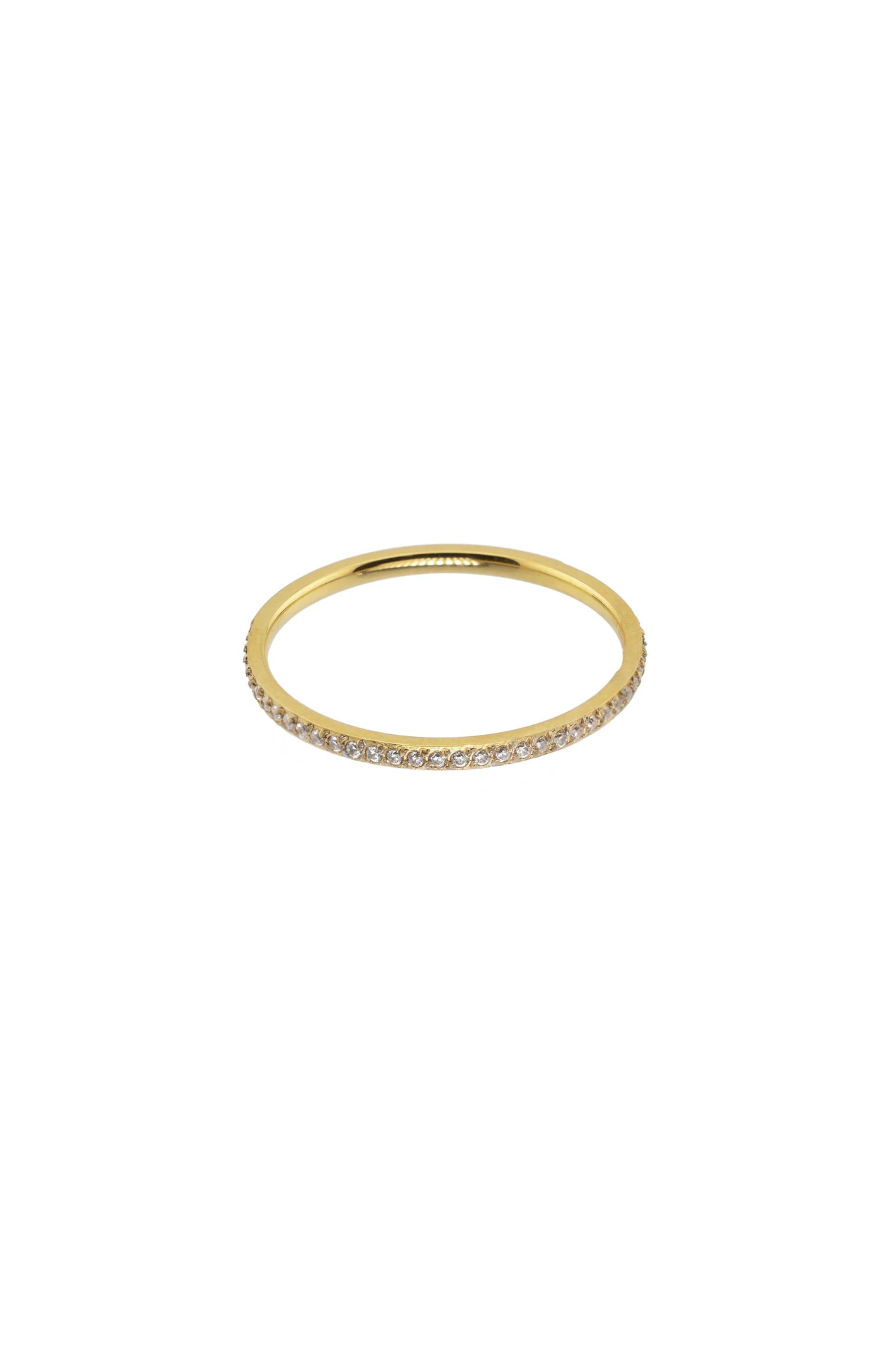Gold Dainty Diamond Band Ring