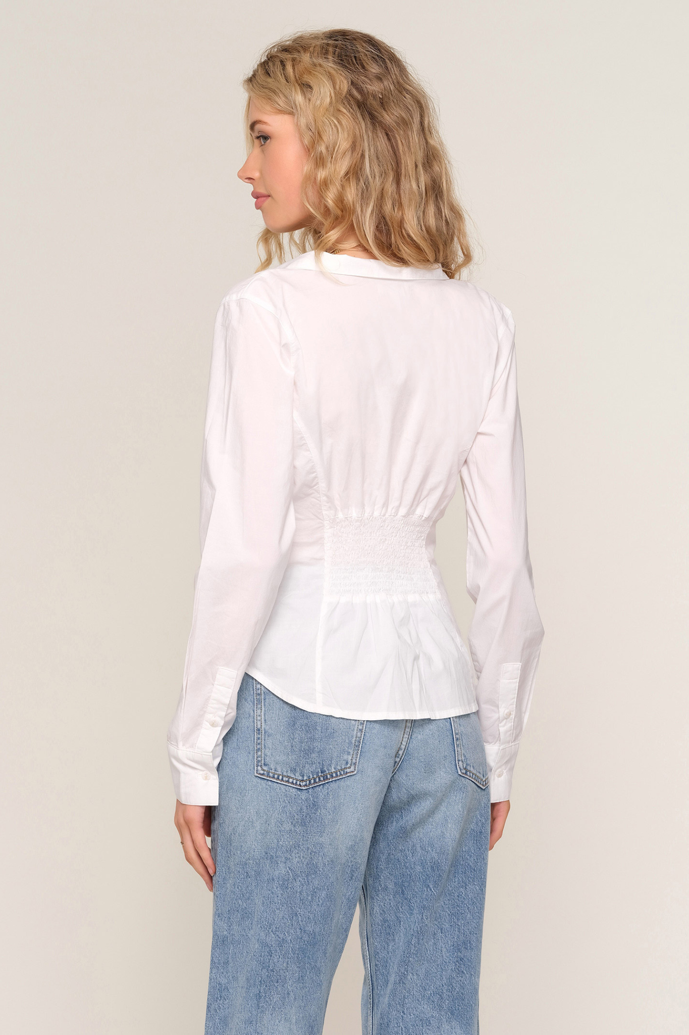 Samira Eggshell Top