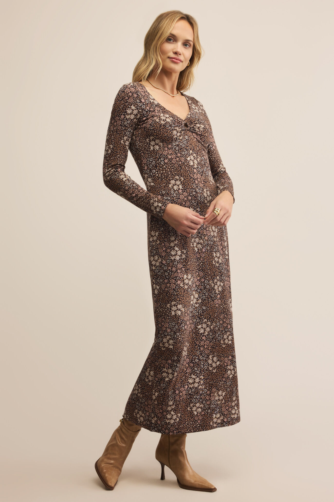 Exhale Sable Floral Dress