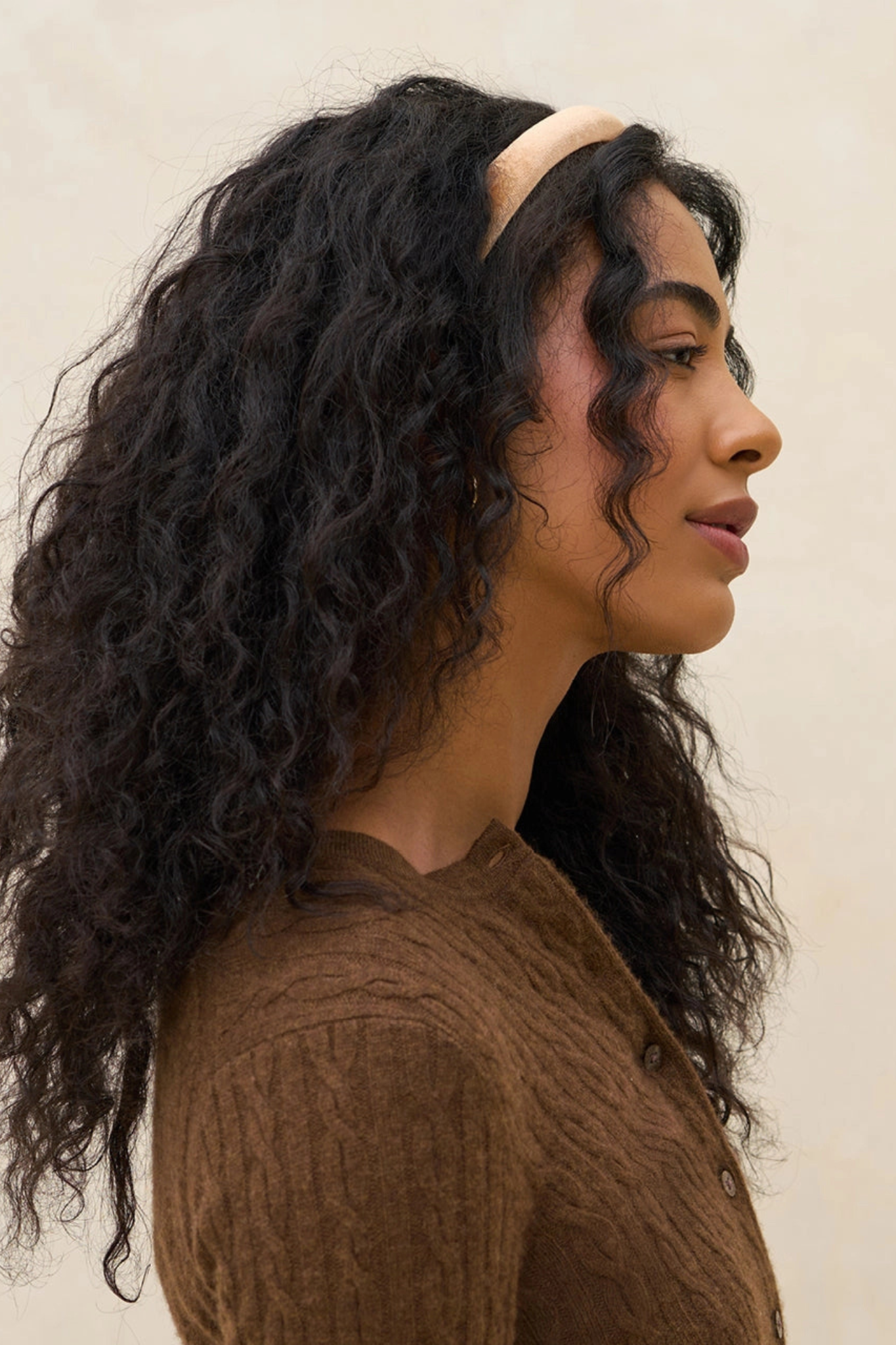 Cream and Camel Headbands