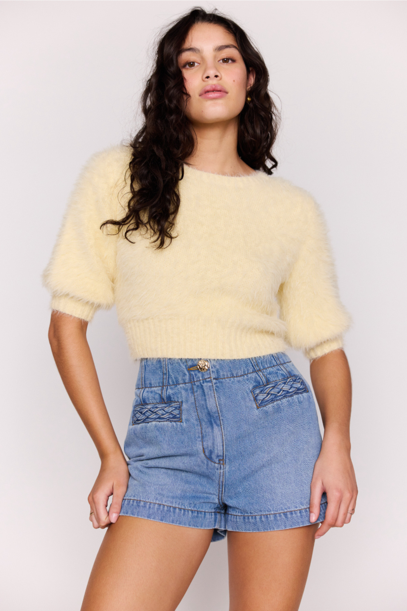 Lola Butter Fluffy Knit Top