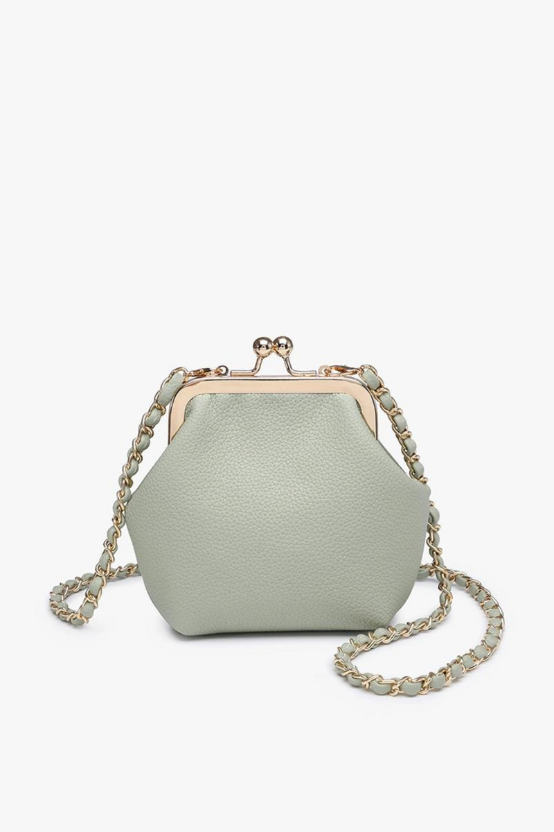 Cleo Light Sage Coin Pouch Crossbody