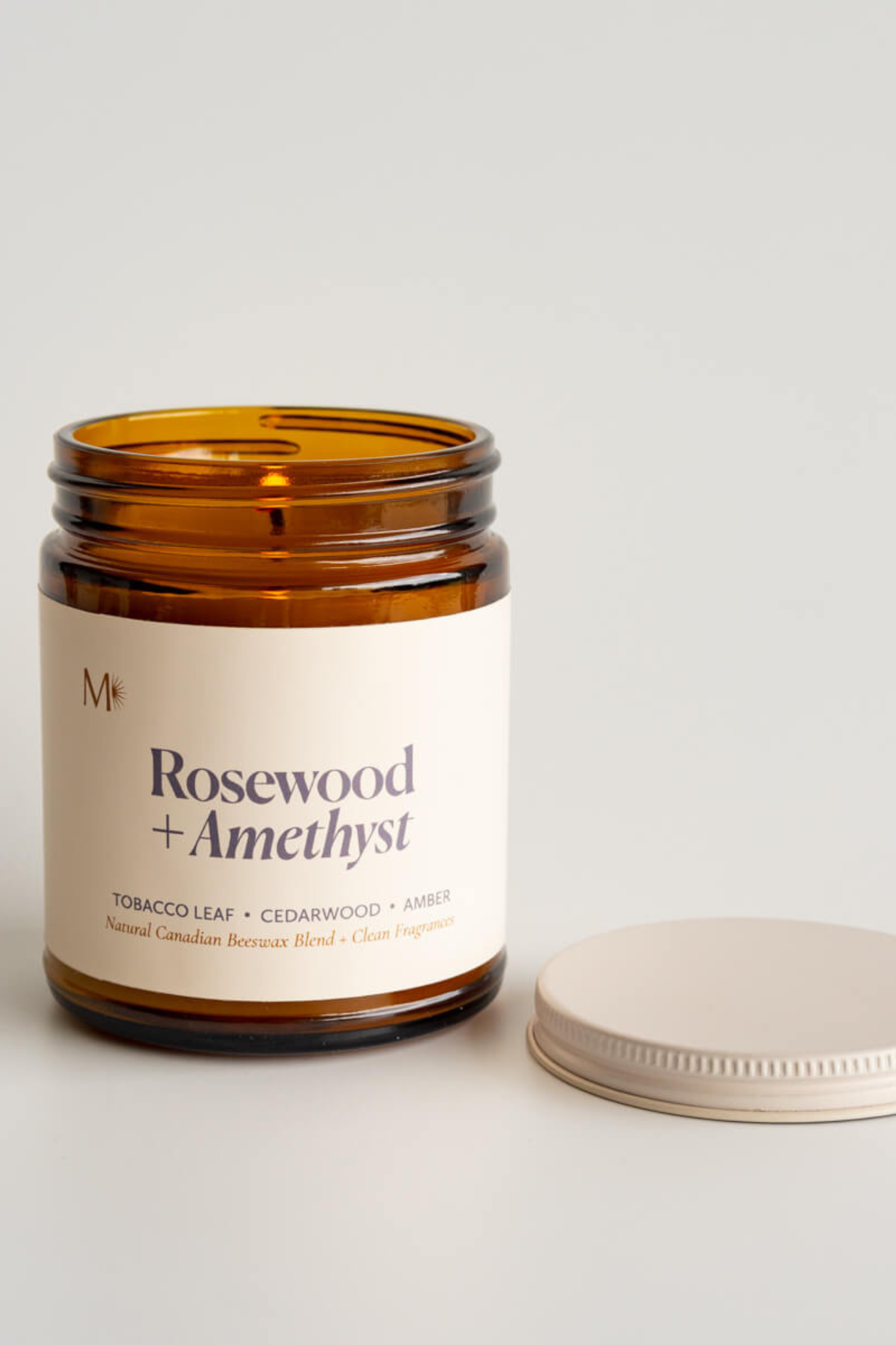 Rosewood + Amethyst Candle