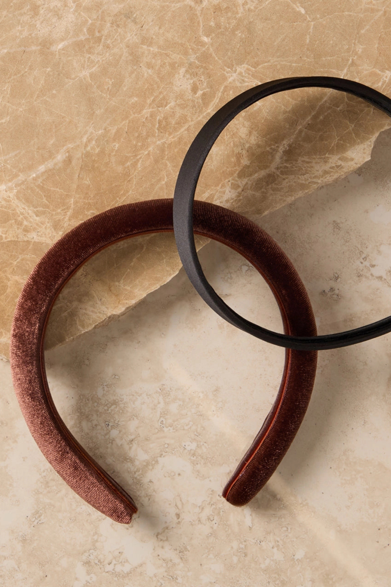 Black + Chocolate Velvet Headbands