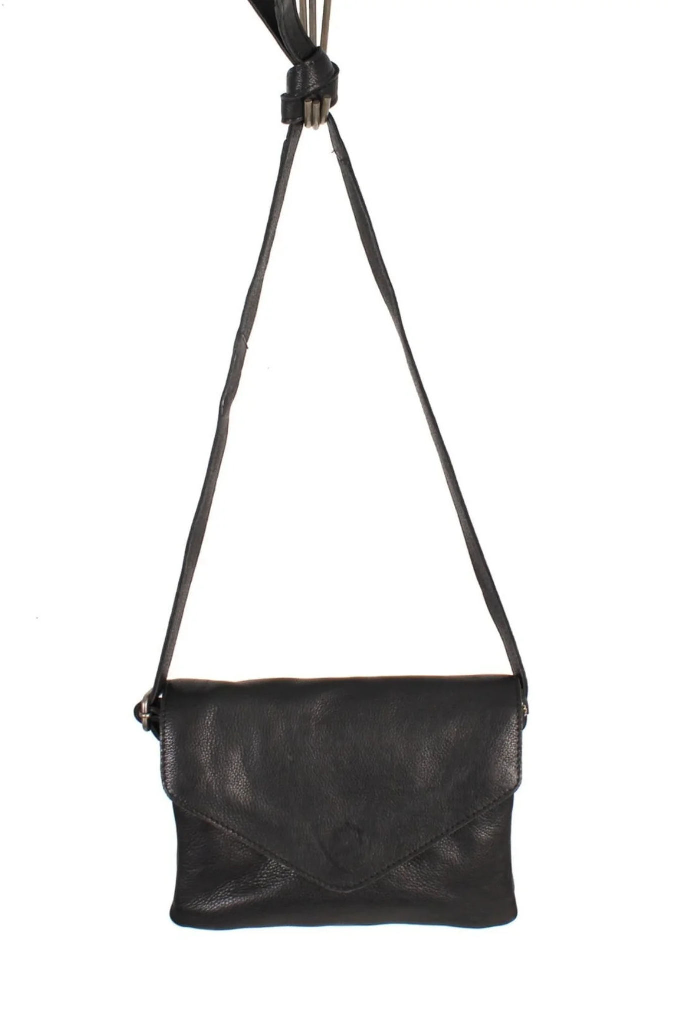 Harbor Black Leather Crossbody Bag