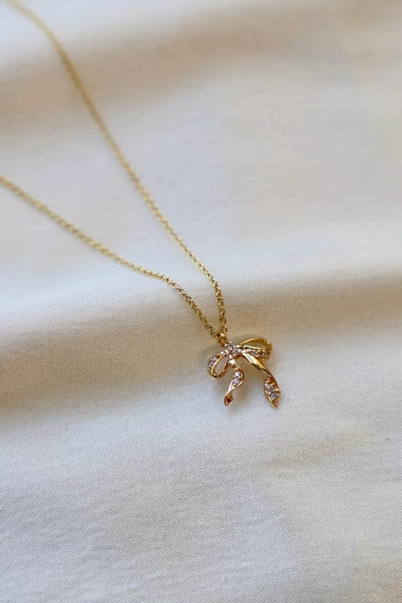 CZ Bow Necklace