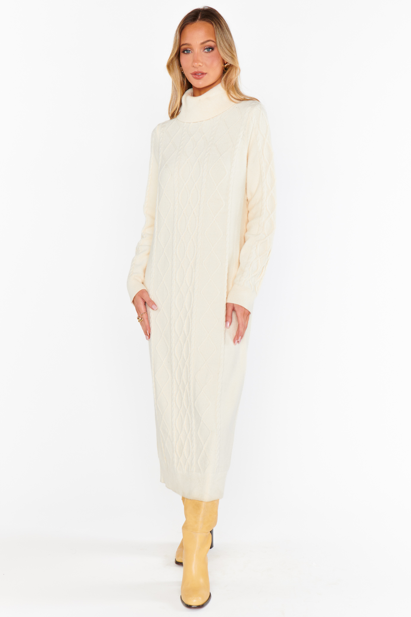 Montreal Cream Midi Dress