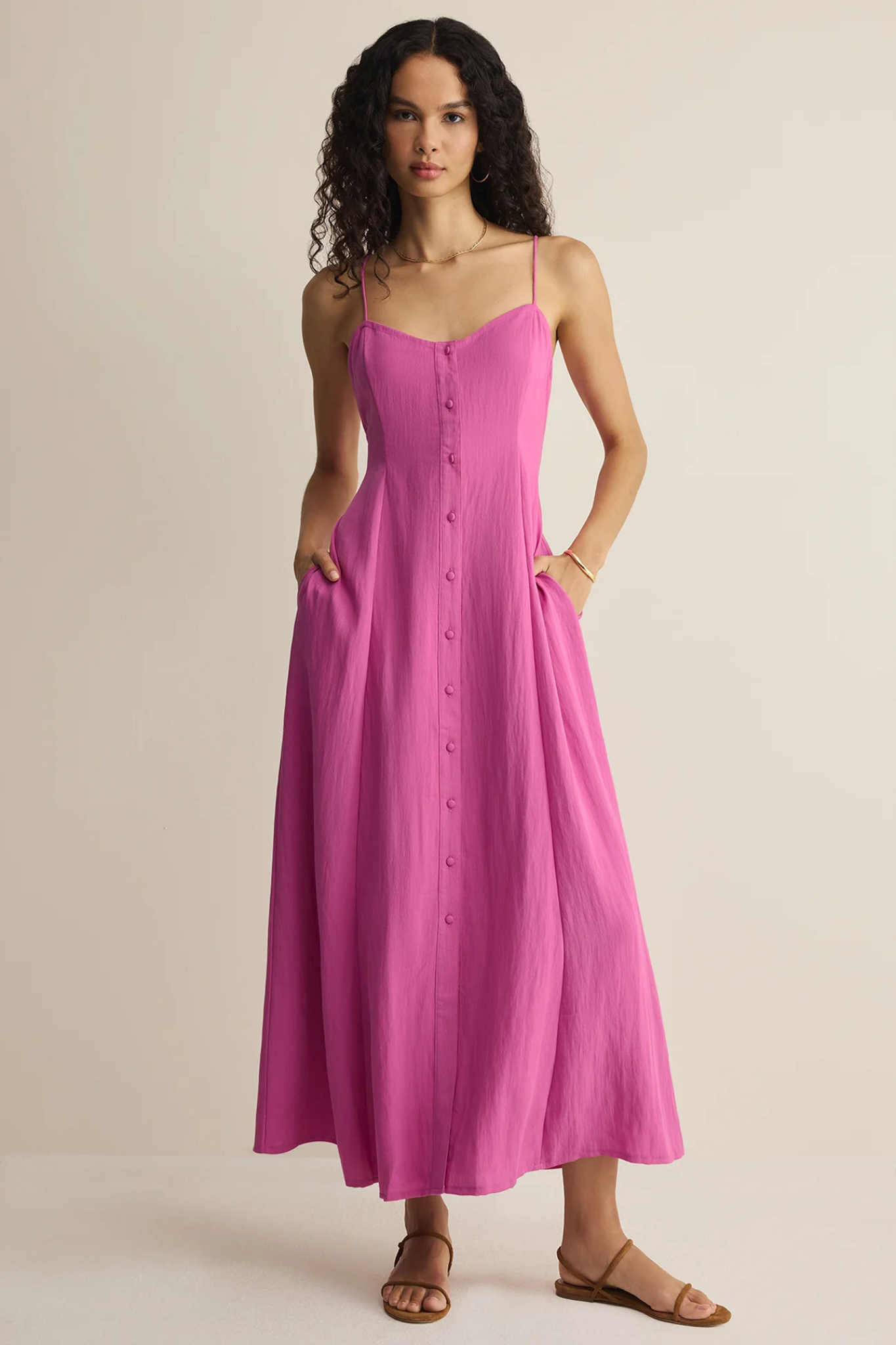 Angel Eyes Berry Blush Midi Dress