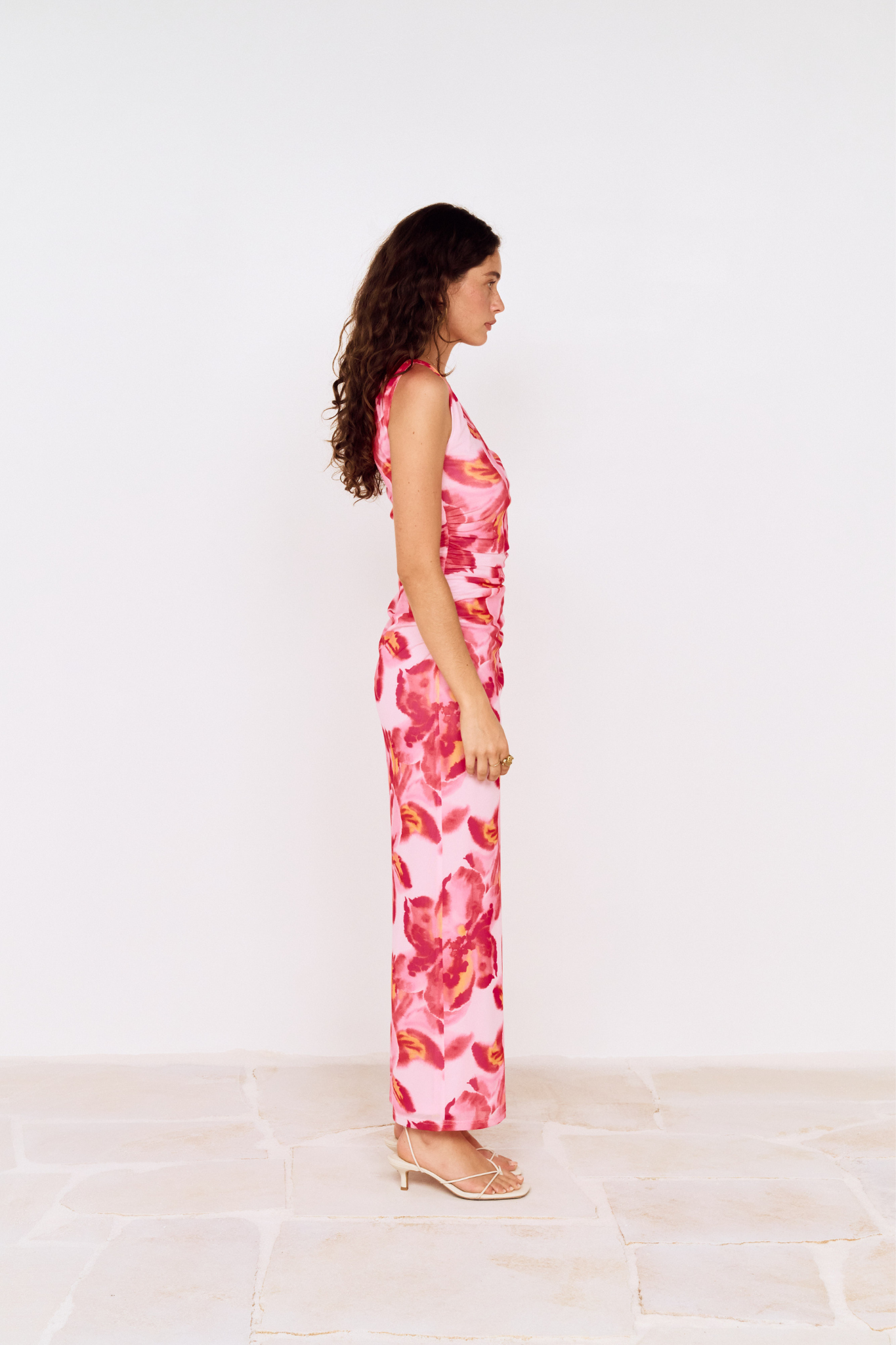 Bianca Floral Mesh Midi Dress