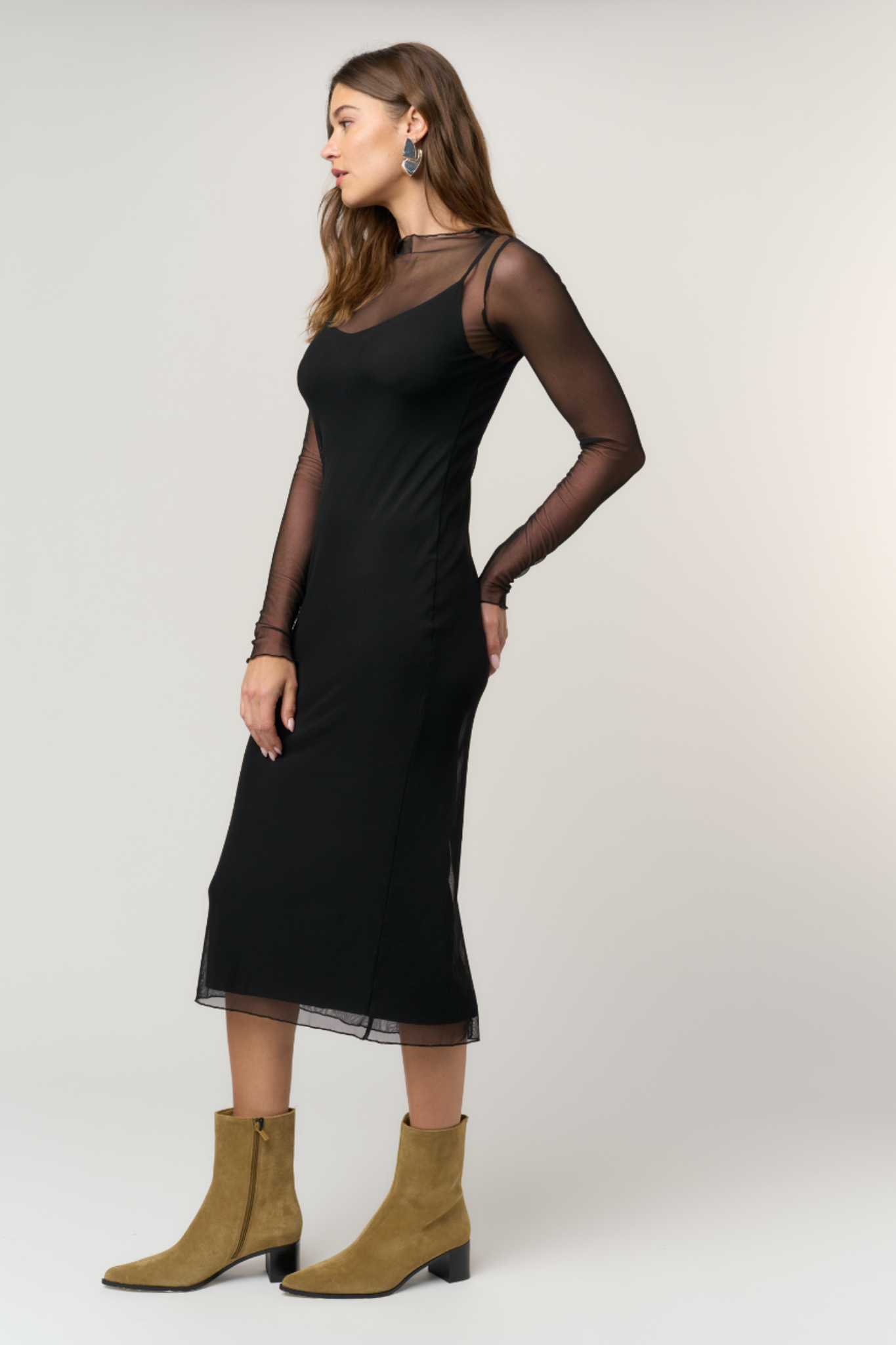 Shibon Black Mesh Dress