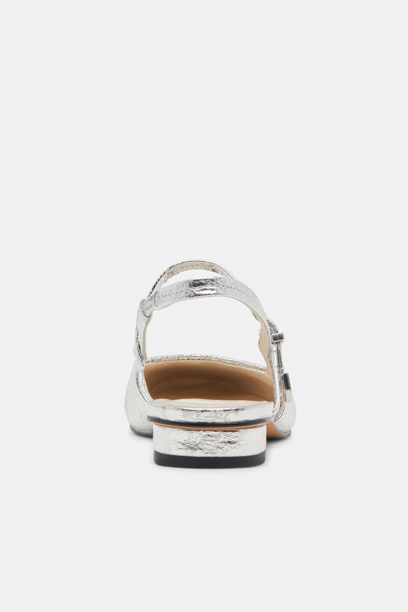Rianne Silver Distressed Leather Flat