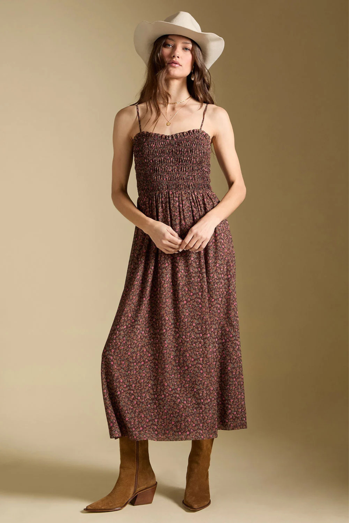 Laken Mocha Midi Dress