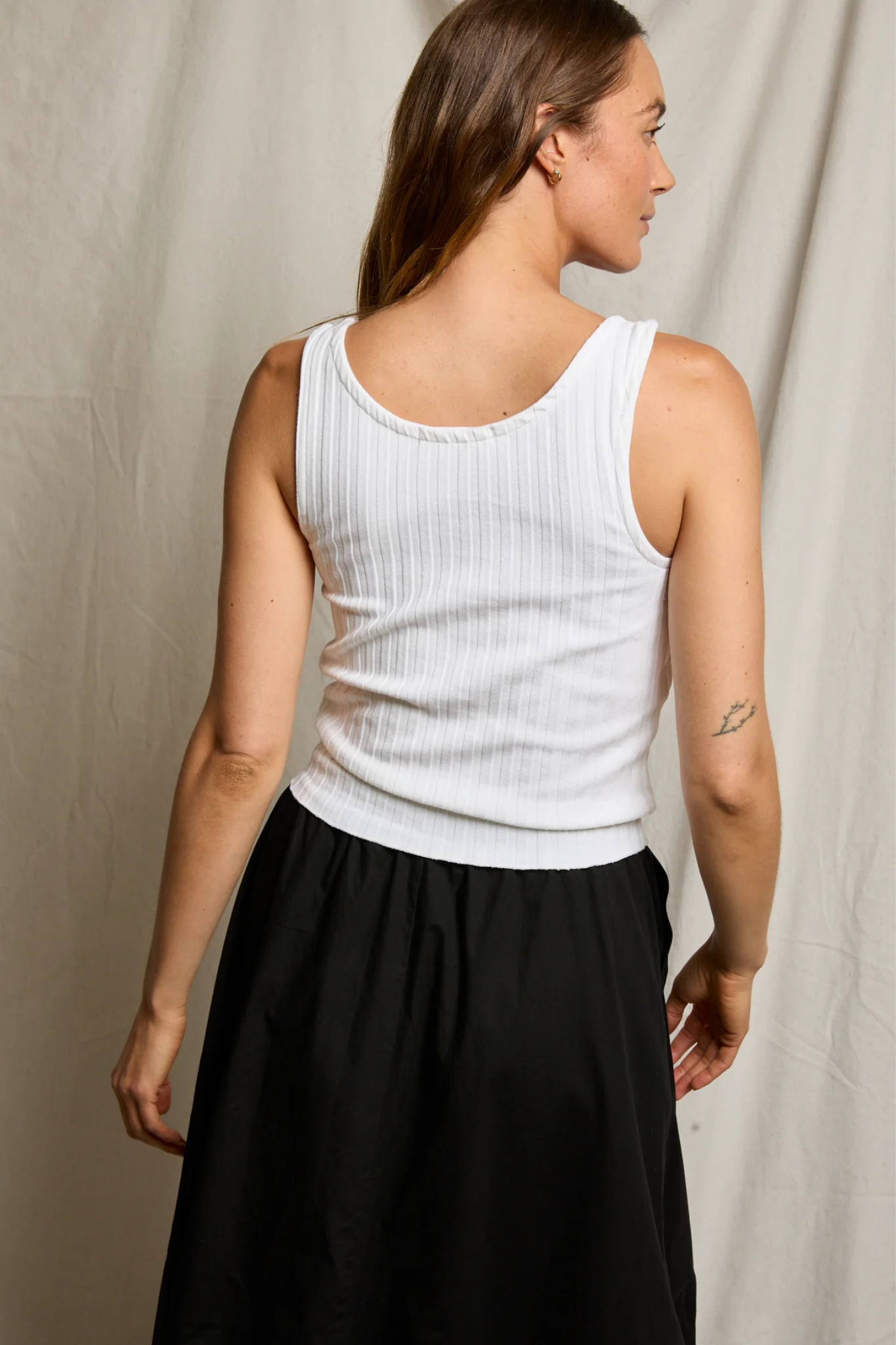 Rae White Rib Tank
