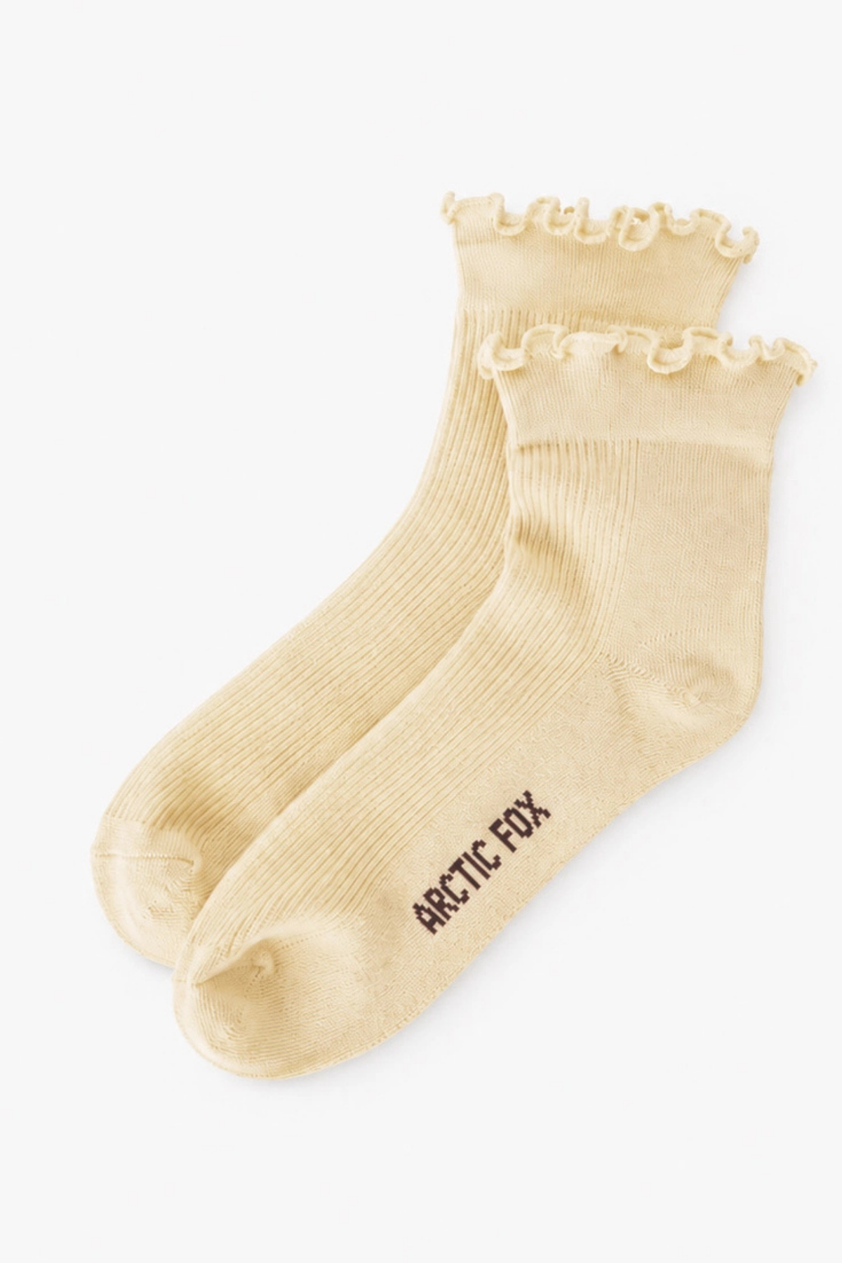 Wheat Ruffle Socks