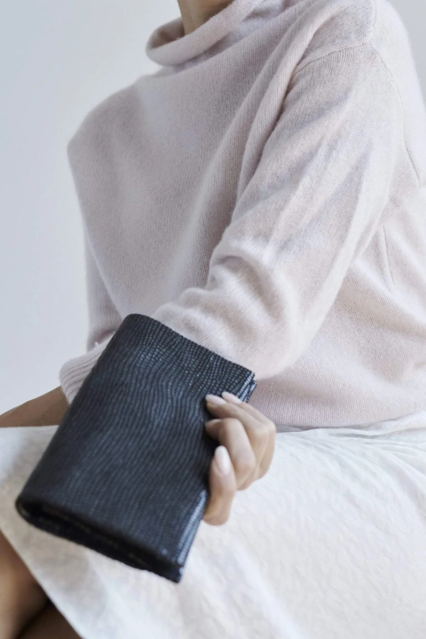 Eloise Lizard Black Leather Wallet