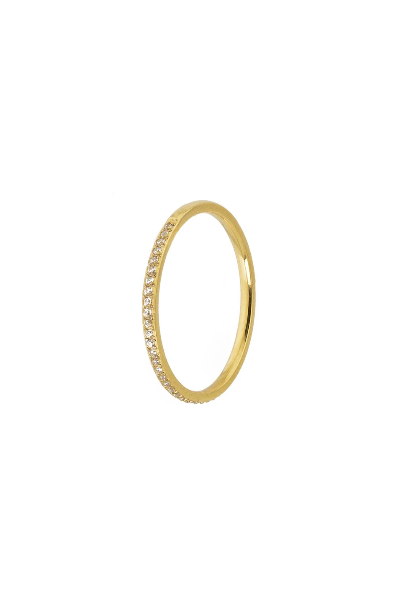Gold Dainty Diamond Band Ring