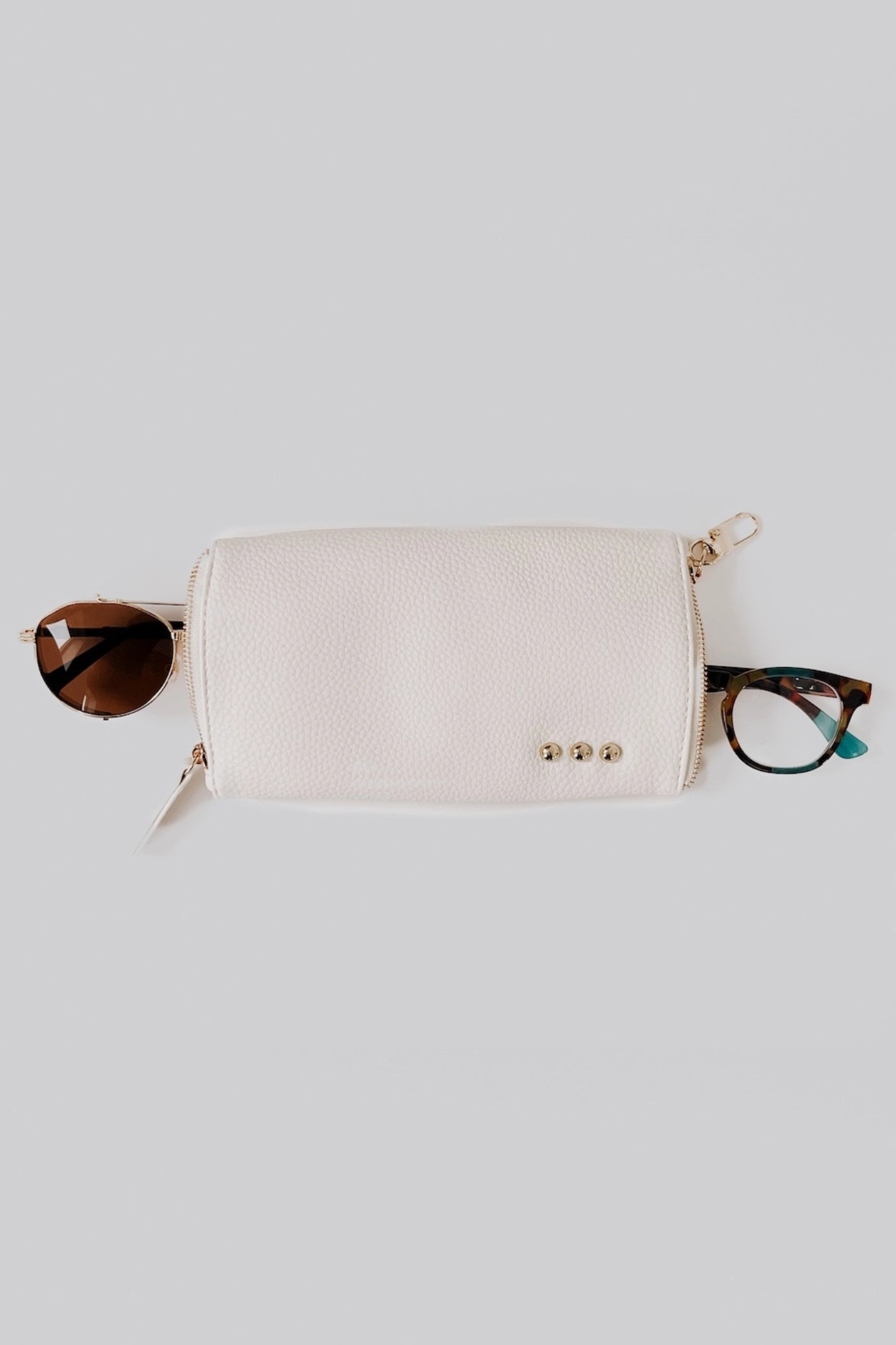 Cream 2-in-1 Glasses Case