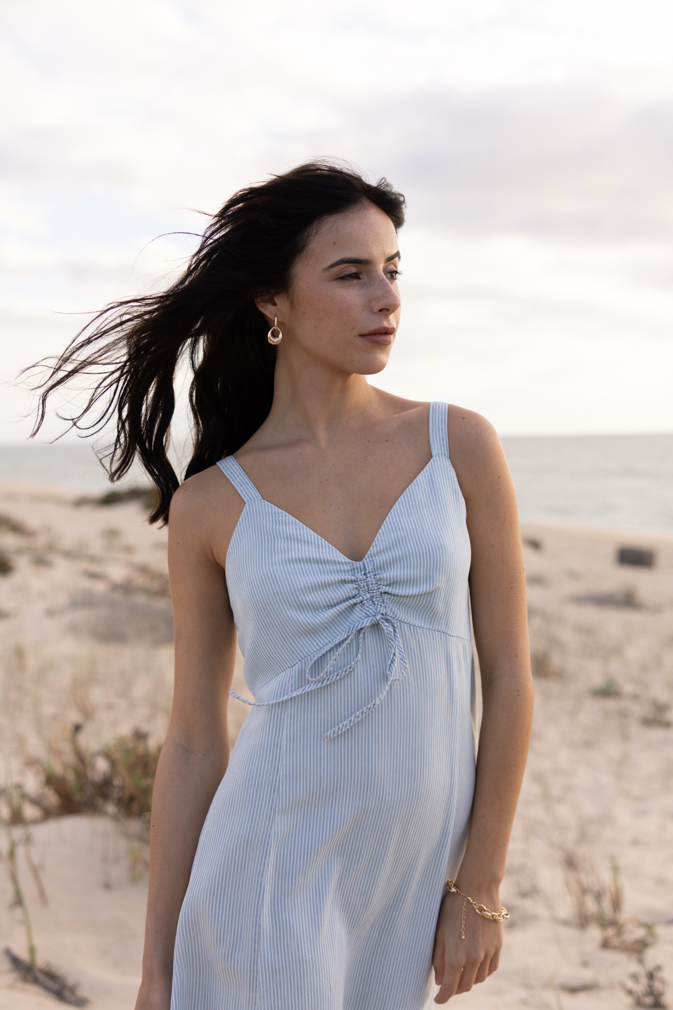 Renata Blue Stripe Dress